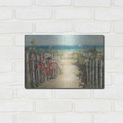 Luxe Metal Art 'Summer Ride Crop' by Danhui Nai, Metal Wall Art,16x12