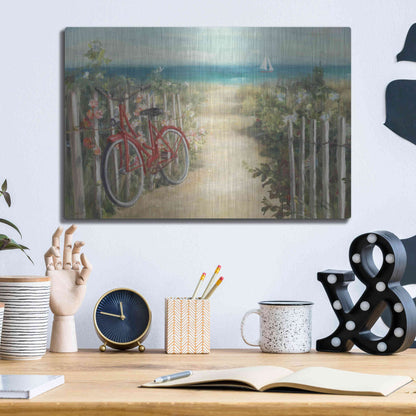 Luxe Metal Art 'Summer Ride Crop' by Danhui Nai, Metal Wall Art,16x12