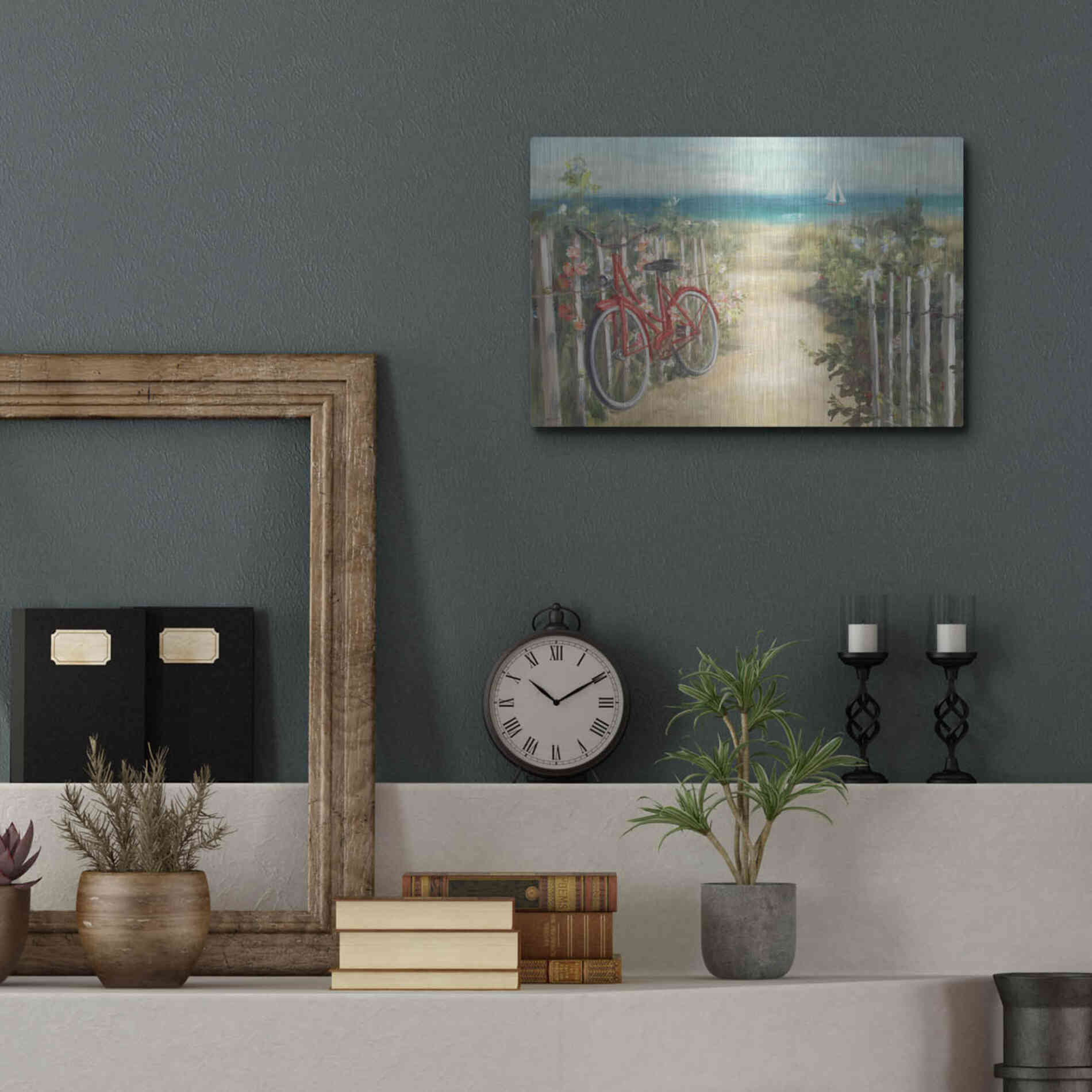 Luxe Metal Art 'Summer Ride Crop' by Danhui Nai, Metal Wall Art,16x12