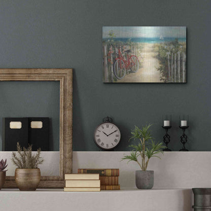 Luxe Metal Art 'Summer Ride Crop' by Danhui Nai, Metal Wall Art,16x12