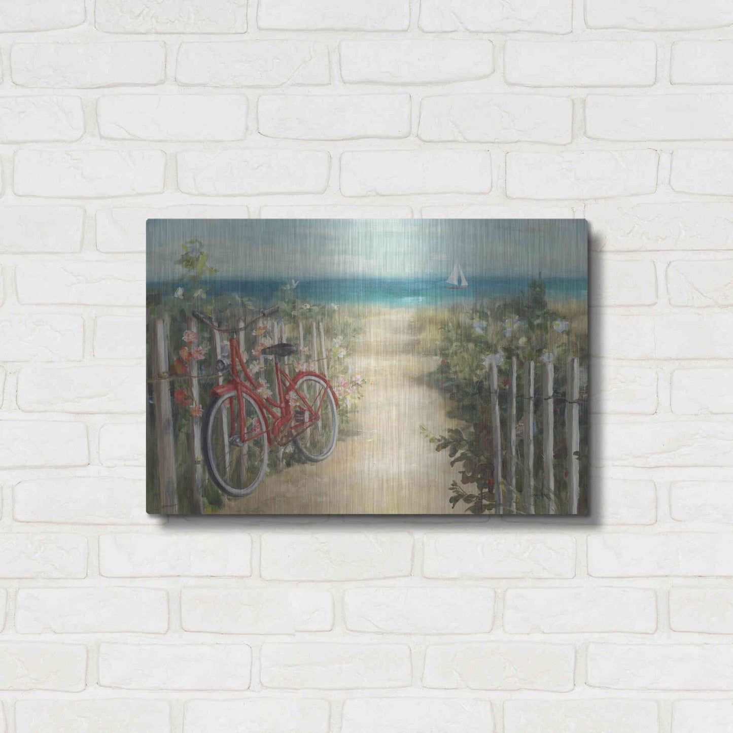 Luxe Metal Art 'Summer Ride Crop' by Danhui Nai, Metal Wall Art,24x16