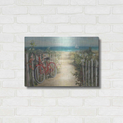 Luxe Metal Art 'Summer Ride Crop' by Danhui Nai, Metal Wall Art,24x16