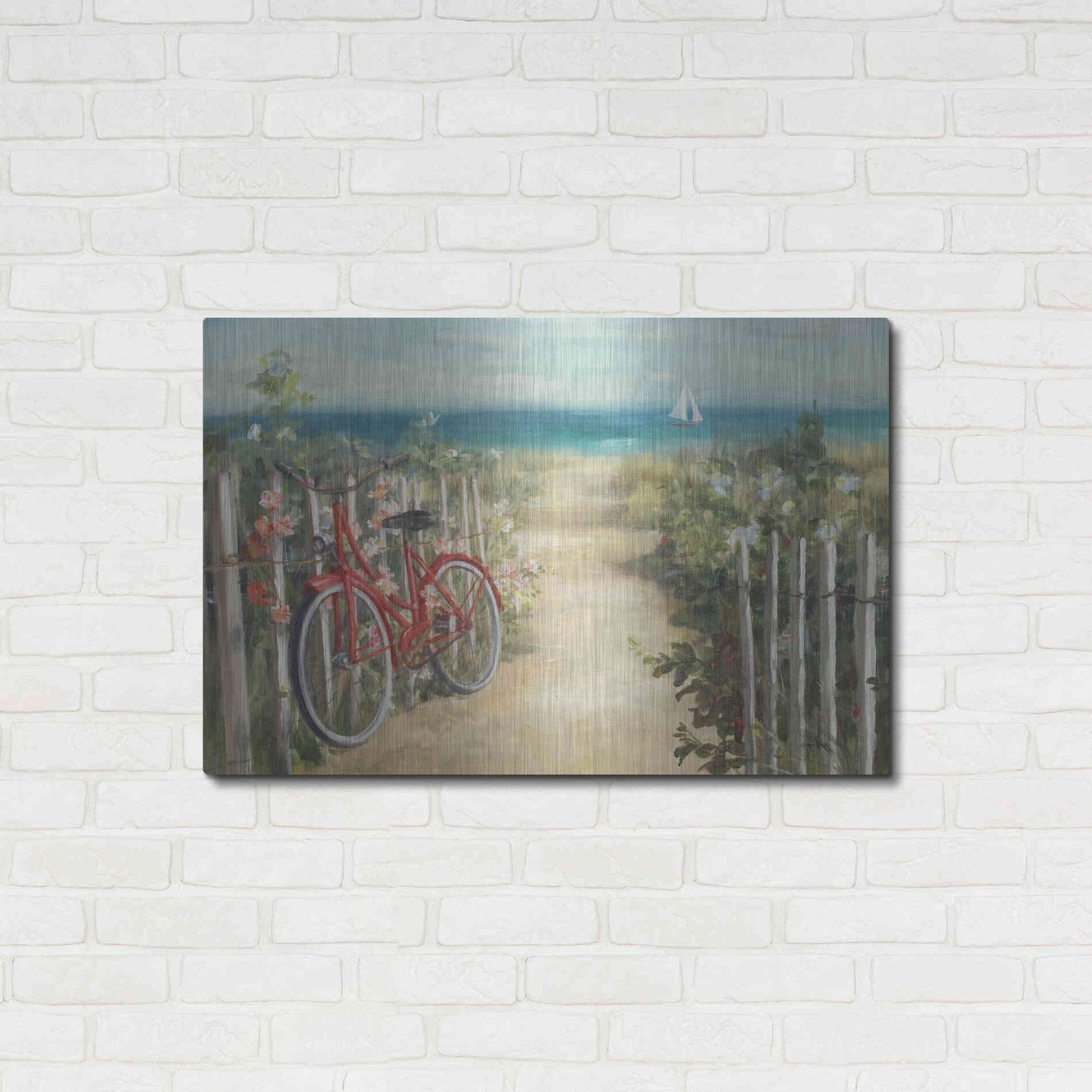 Luxe Metal Art 'Summer Ride Crop' by Danhui Nai, Metal Wall Art,36x24