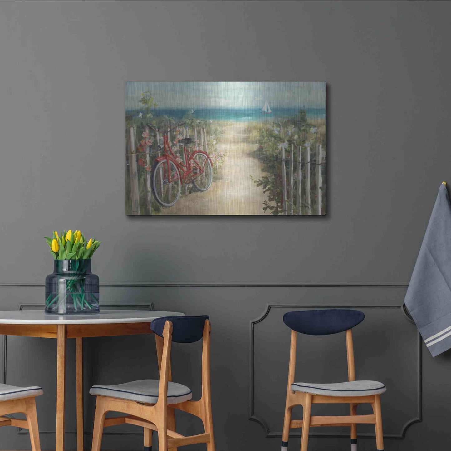 Luxe Metal Art 'Summer Ride Crop' by Danhui Nai, Metal Wall Art,36x24