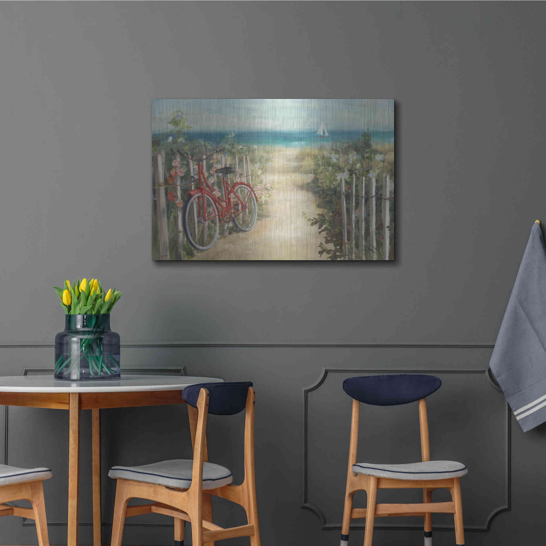 Luxe Metal Art 'Summer Ride Crop' by Danhui Nai, Metal Wall Art,36x24