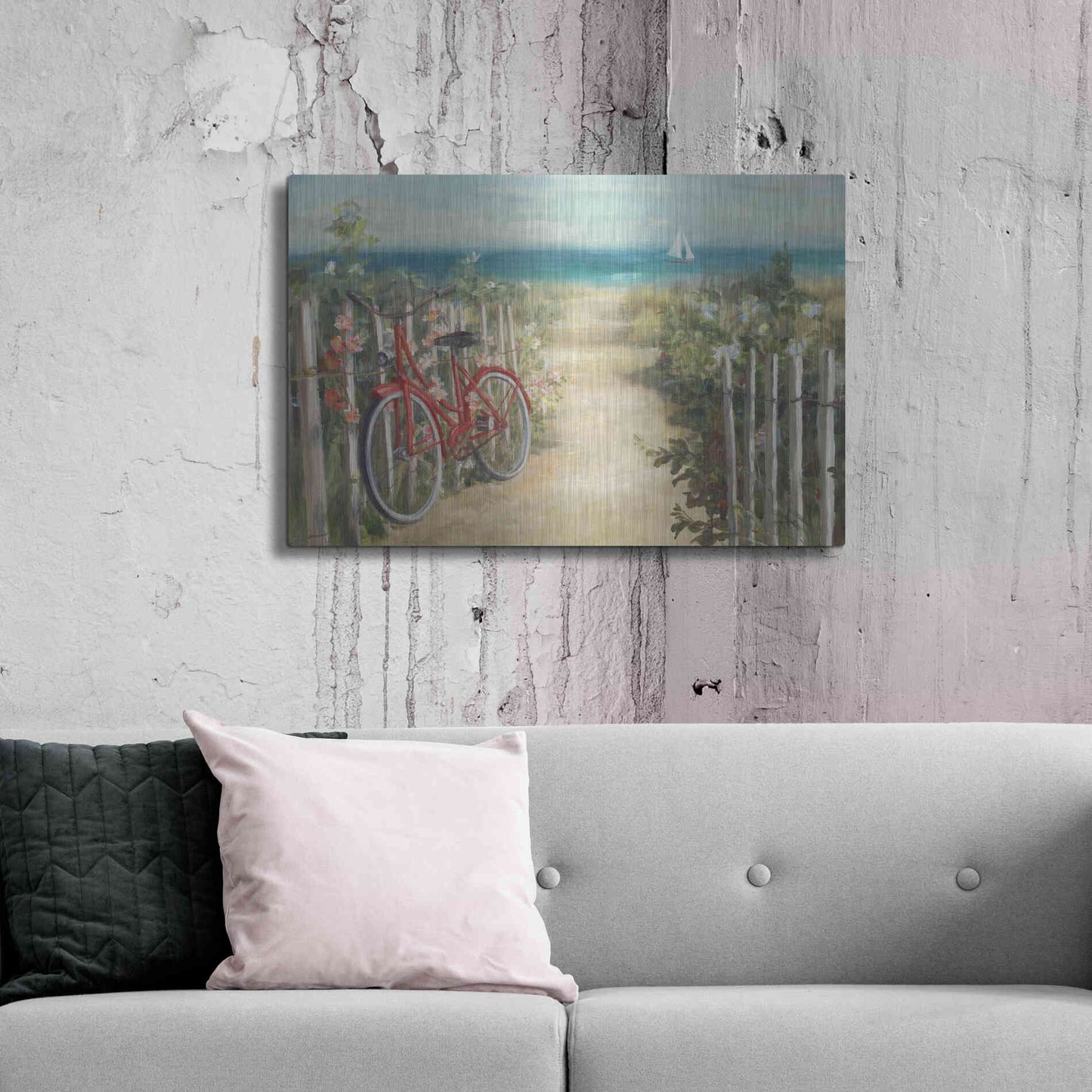 Luxe Metal Art 'Summer Ride Crop' by Danhui Nai, Metal Wall Art,36x24