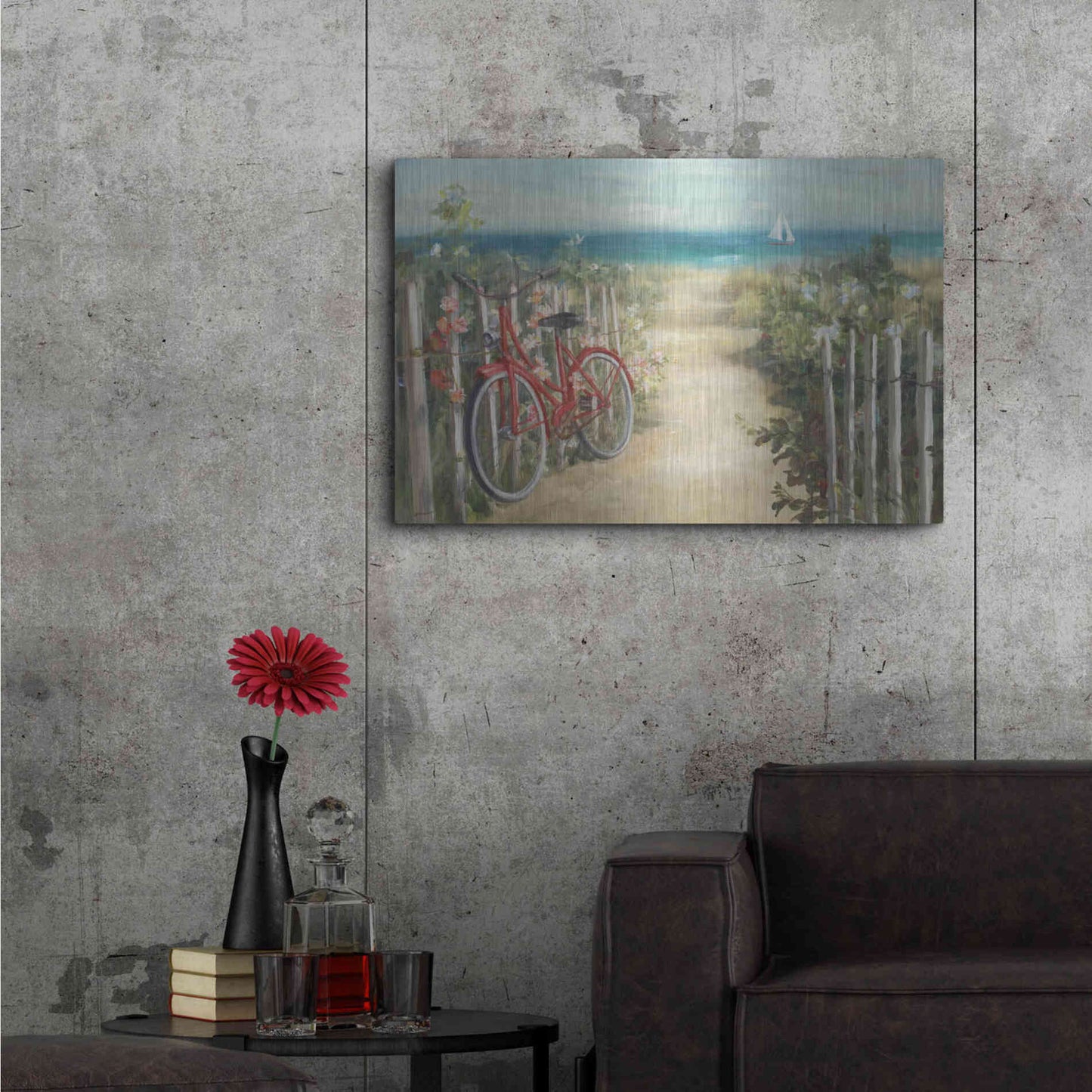 Luxe Metal Art 'Summer Ride Crop' by Danhui Nai, Metal Wall Art,36x24