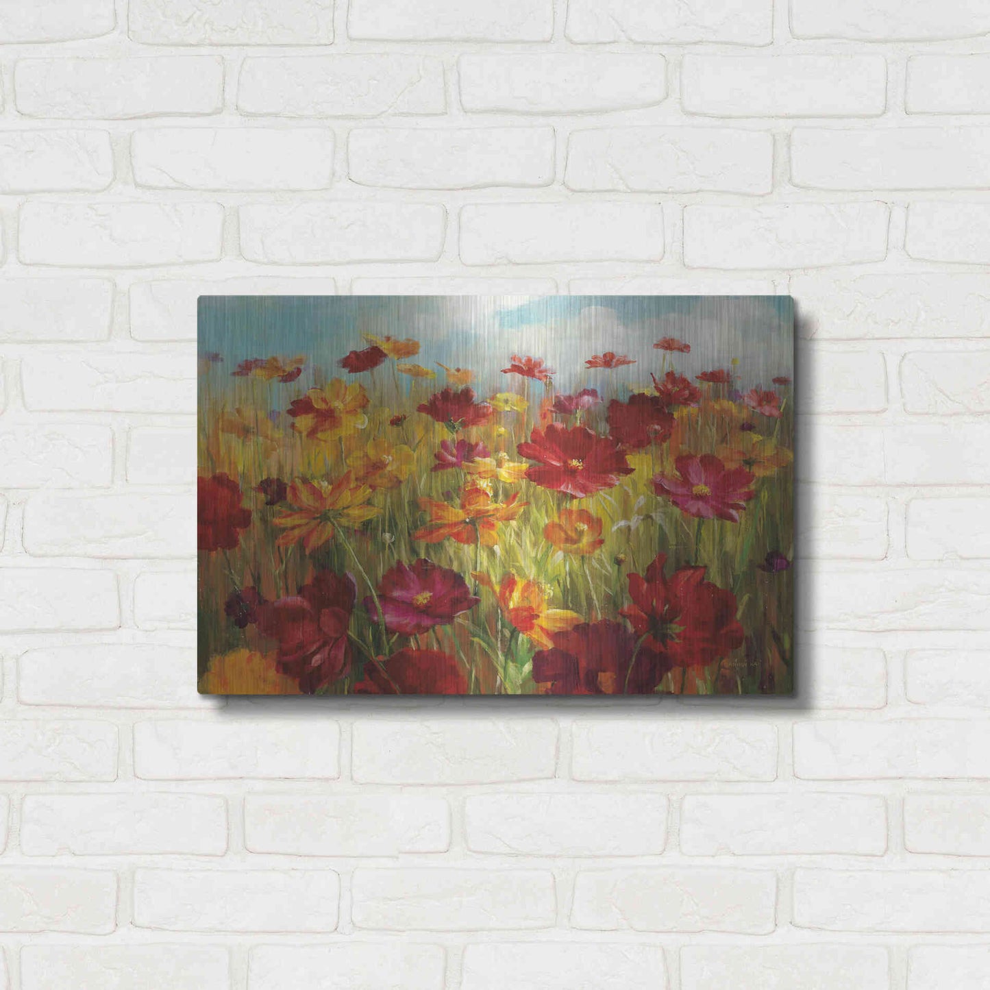 Luxe Metal Art 'Cosmos in the Field' by Danhui Nai, Metal Wall Art,24x16