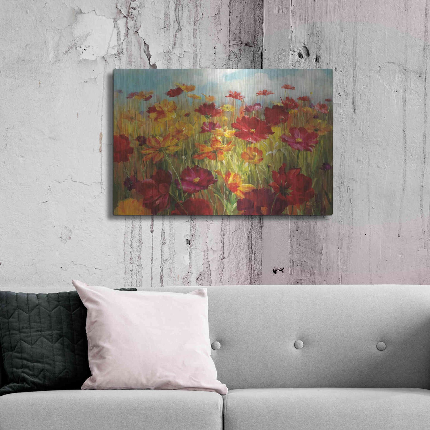 Luxe Metal Art 'Cosmos in the Field' by Danhui Nai, Metal Wall Art,36x24