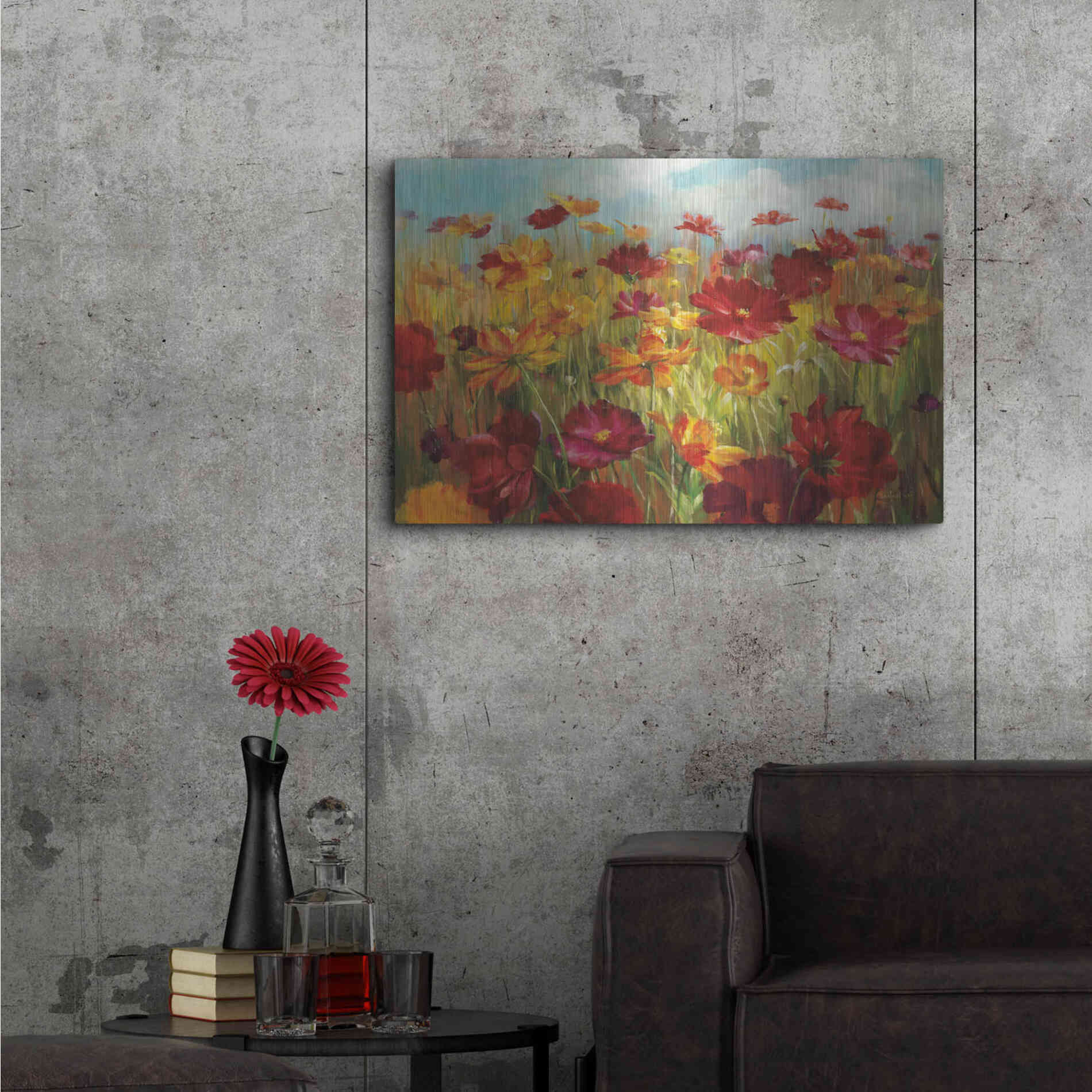 Luxe Metal Art 'Cosmos in the Field' by Danhui Nai, Metal Wall Art,36x24