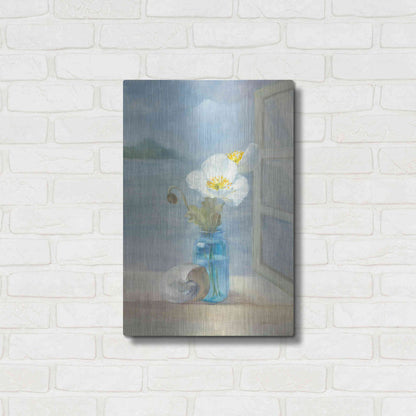 Luxe Metal Art 'Coastal Florals II' by Danhui Nai, Metal Wall Art,16x24