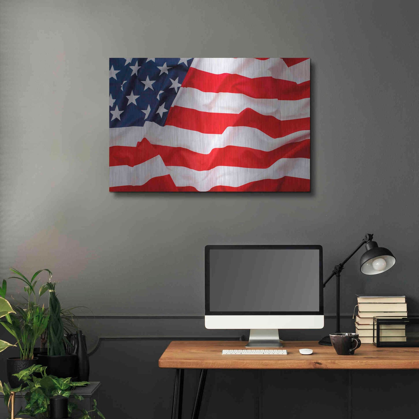 Luxe Metal Art 'Flag of the United States of America' by Luxe Portfolio, Metal Wall Art,36x24