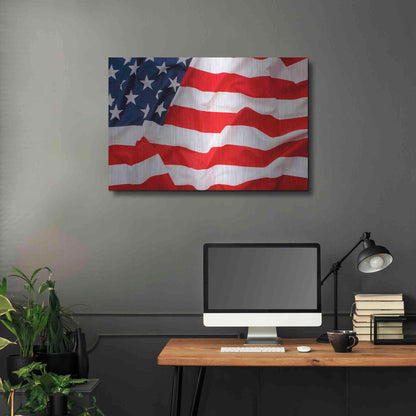 Luxe Metal Art 'Flag of the United States of America' by Luxe Portfolio, Metal Wall Art,36x24