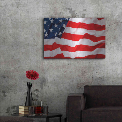 Luxe Metal Art 'Flag of the United States of America' by Luxe Portfolio, Metal Wall Art,36x24