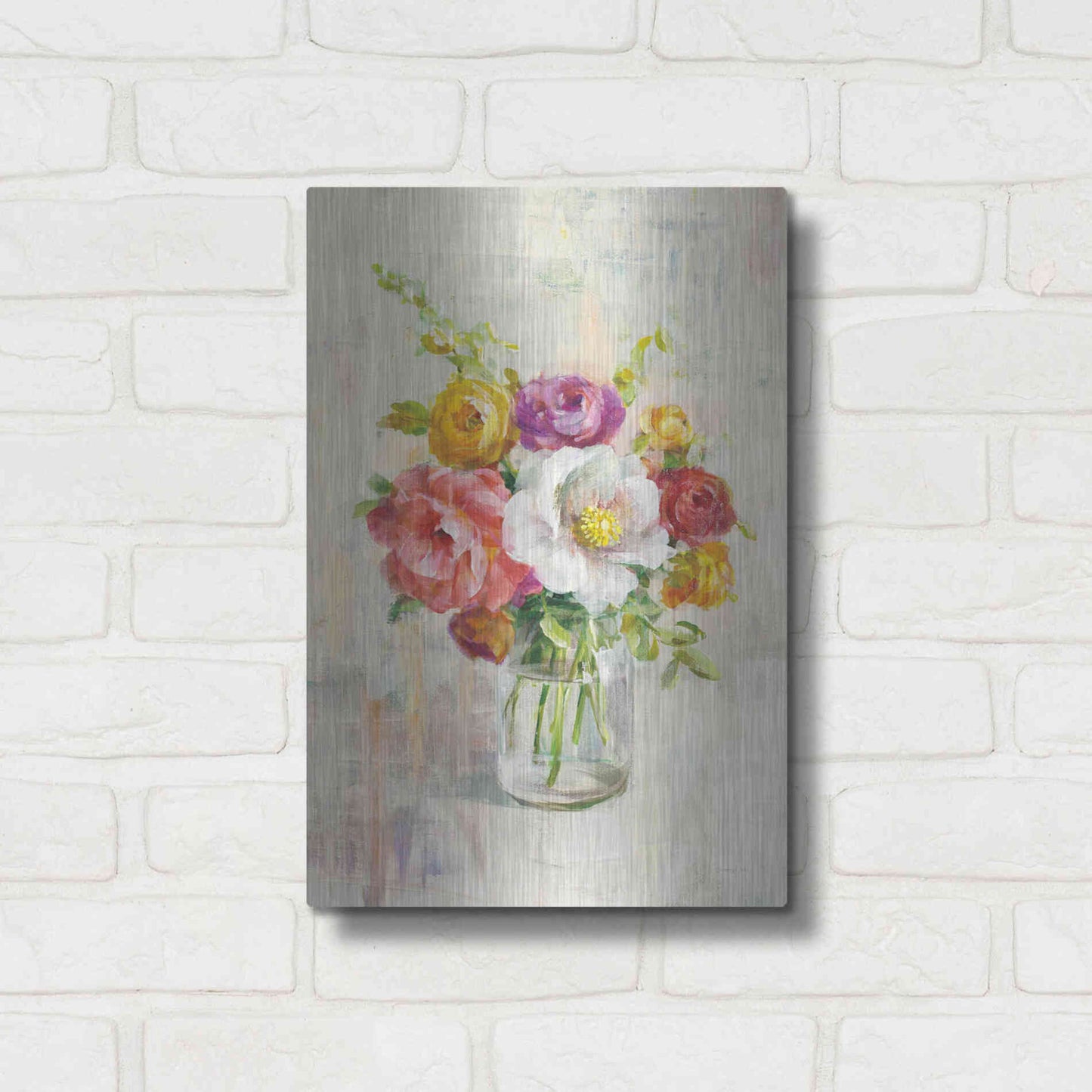 Luxe Metal Art 'Summer Treasures I Crop' by Danhui Nai, Metal Wall Art,12x16