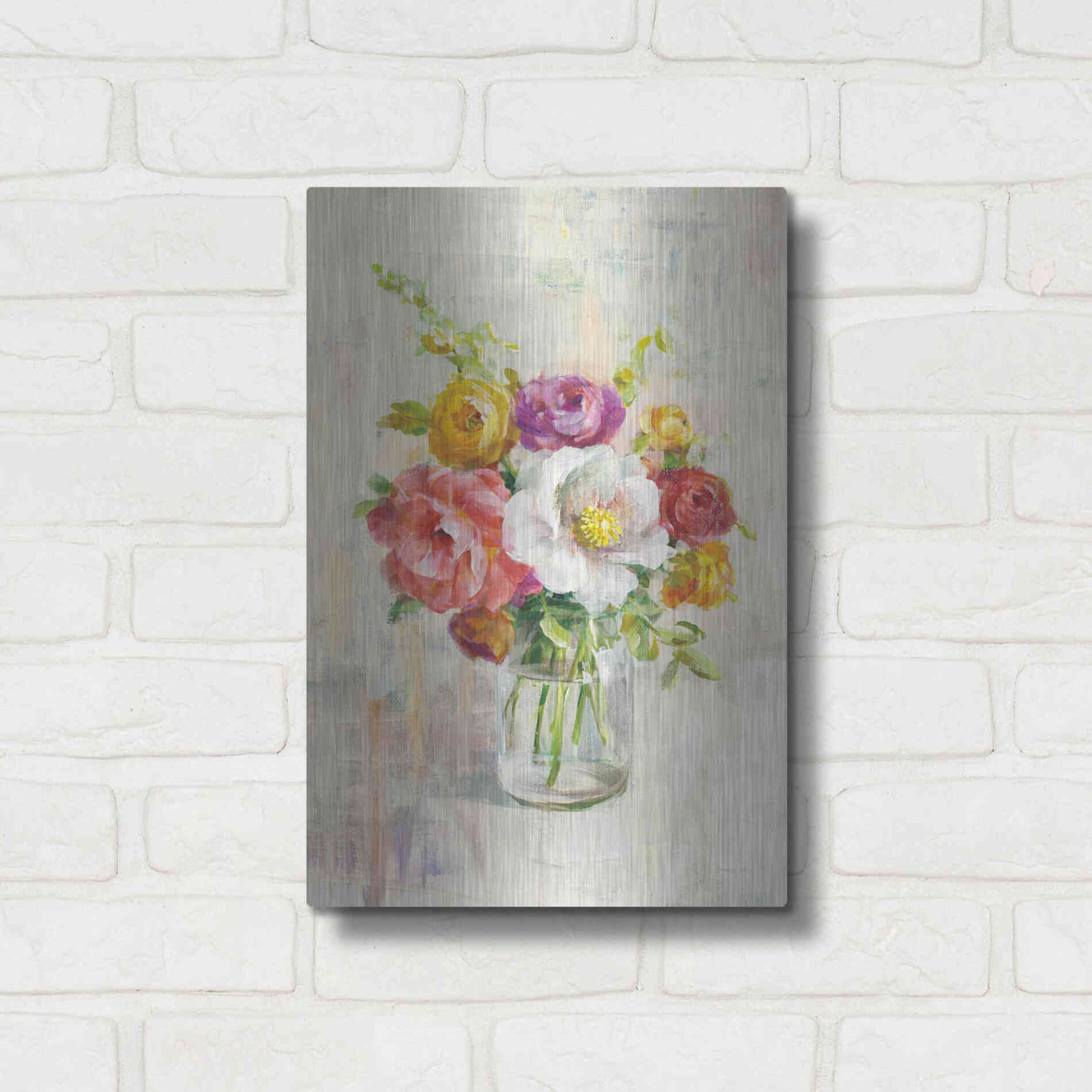 Luxe Metal Art 'Summer Treasures I Crop' by Danhui Nai, Metal Wall Art,12x16