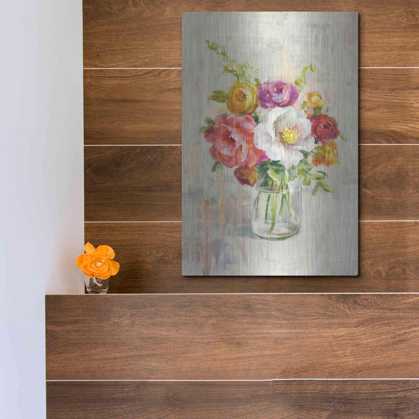 Luxe Metal Art 'Summer Treasures I Crop' by Danhui Nai, Metal Wall Art,12x16