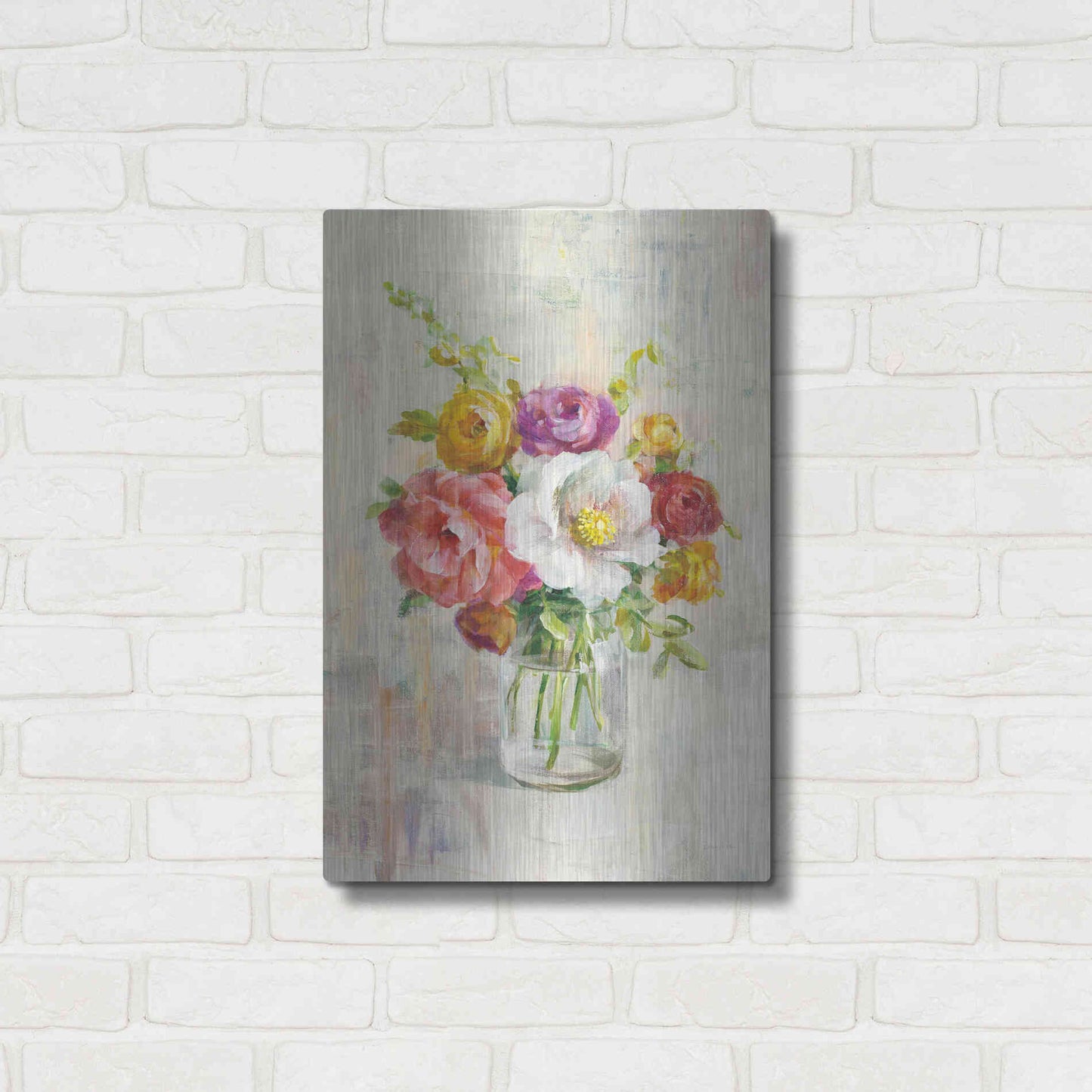 Luxe Metal Art 'Summer Treasures I Crop' by Danhui Nai, Metal Wall Art,16x24