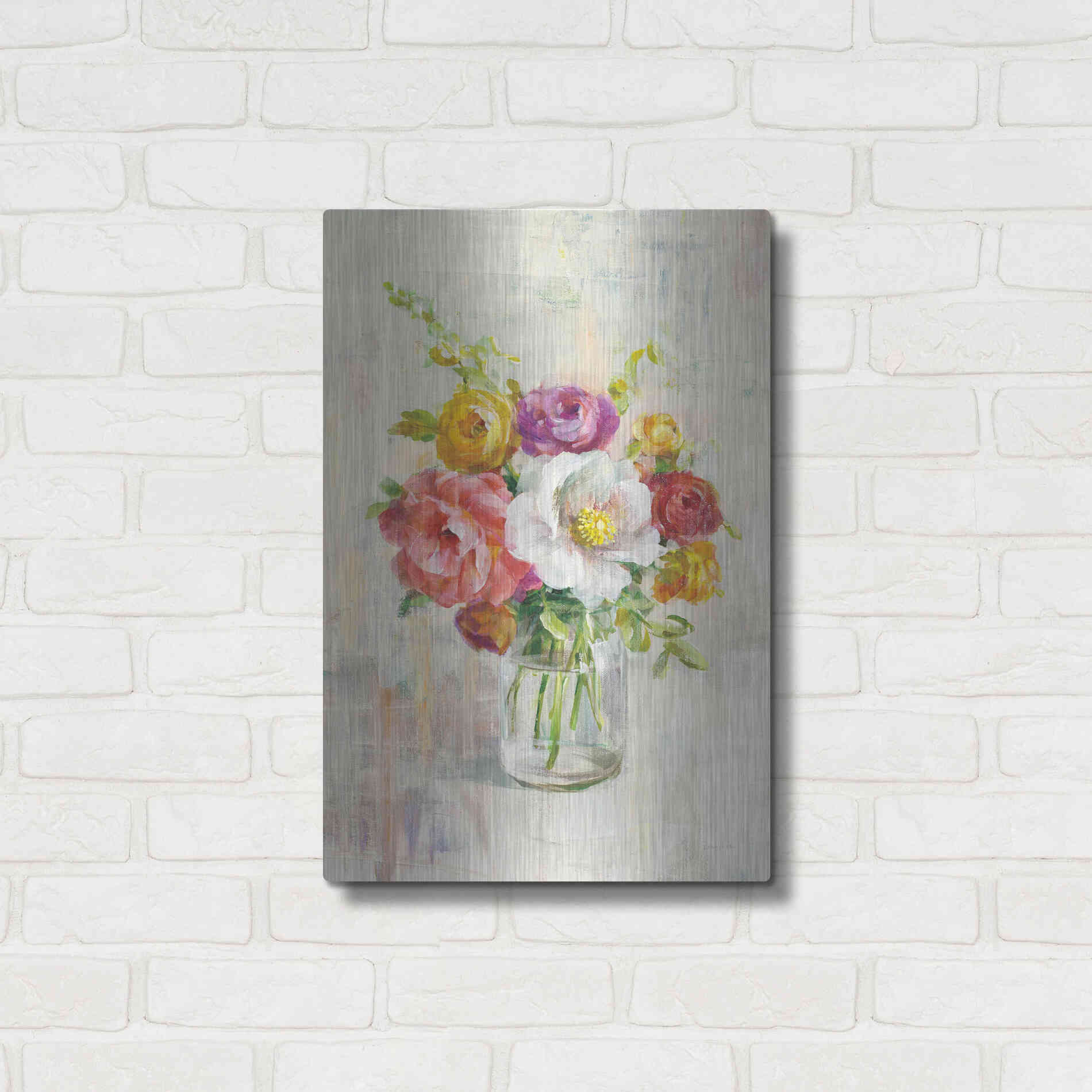 Luxe Metal Art 'Summer Treasures I Crop' by Danhui Nai, Metal Wall Art,16x24