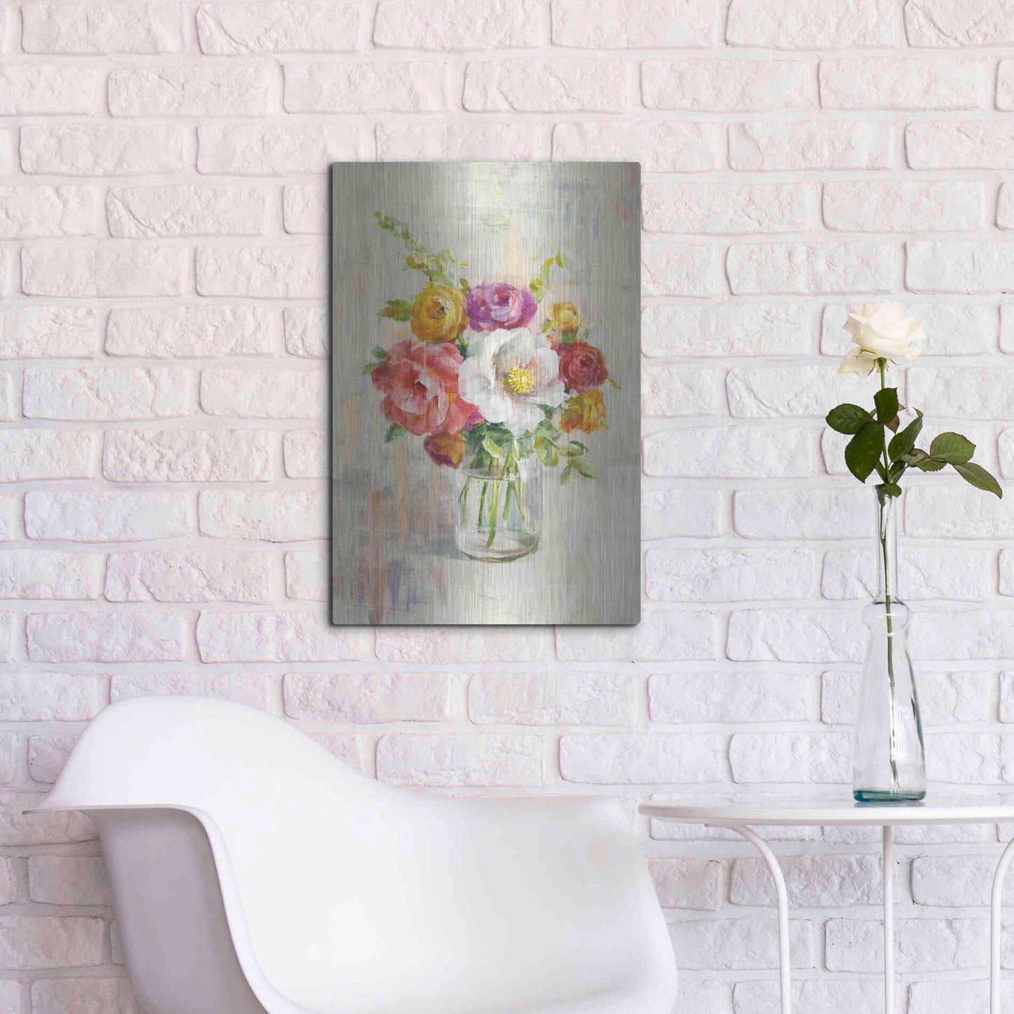 Luxe Metal Art 'Summer Treasures I Crop' by Danhui Nai, Metal Wall Art,16x24