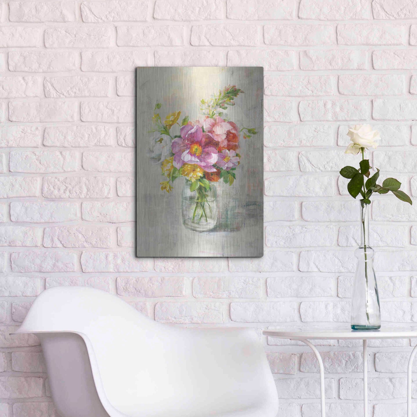 Luxe Metal Art 'Summer Treasures II Crop' by Danhui Nai, Metal Wall Art,16x24