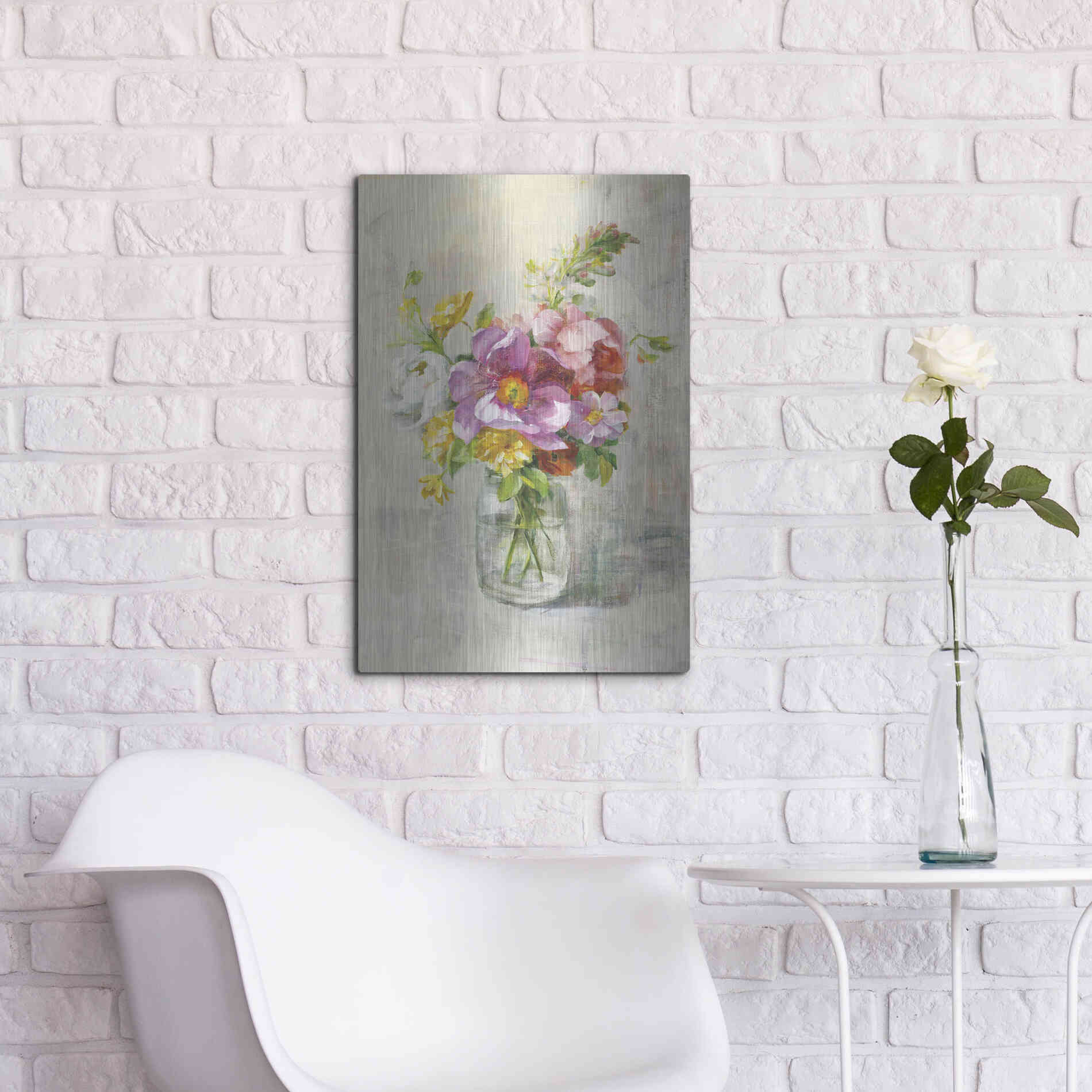 Luxe Metal Art 'Summer Treasures II Crop' by Danhui Nai, Metal Wall Art,16x24