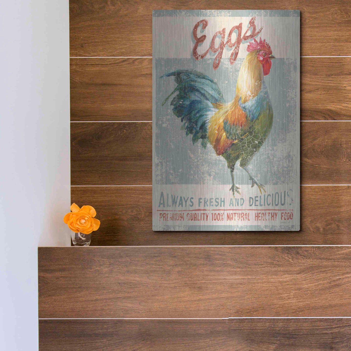 Luxe Metal Art 'Farm Nostalgia VI' by Danhui Nai, Metal Wall Art,12x16