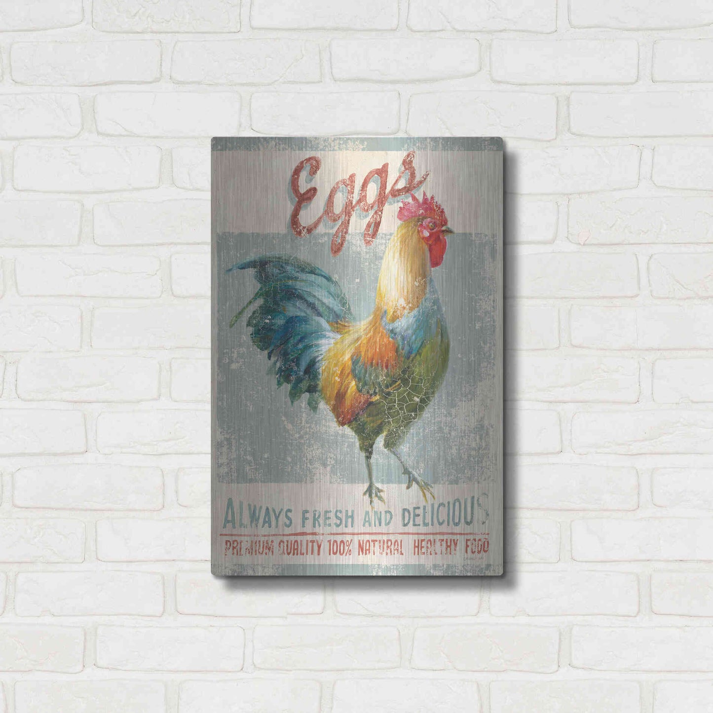 Luxe Metal Art 'Farm Nostalgia VI' by Danhui Nai, Metal Wall Art,16x24