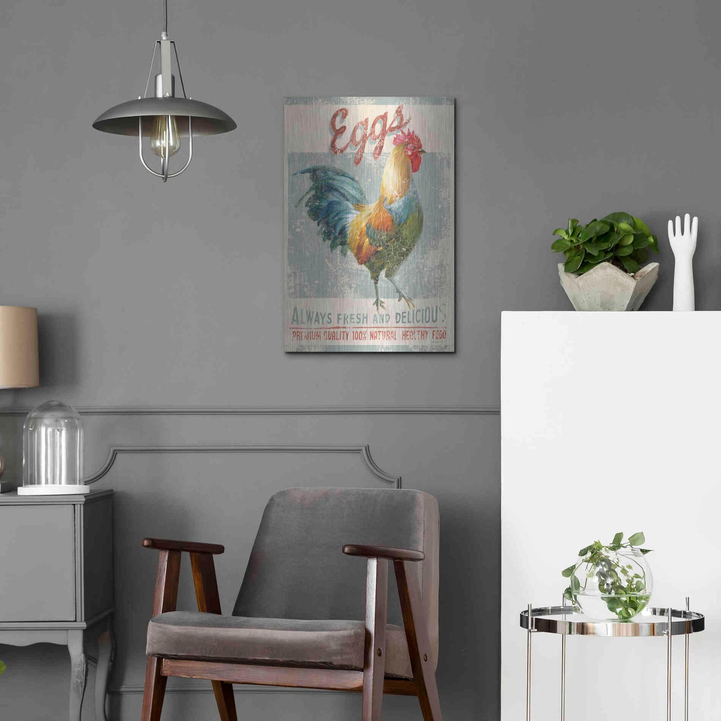 Luxe Metal Art 'Farm Nostalgia VI' by Danhui Nai, Metal Wall Art,16x24