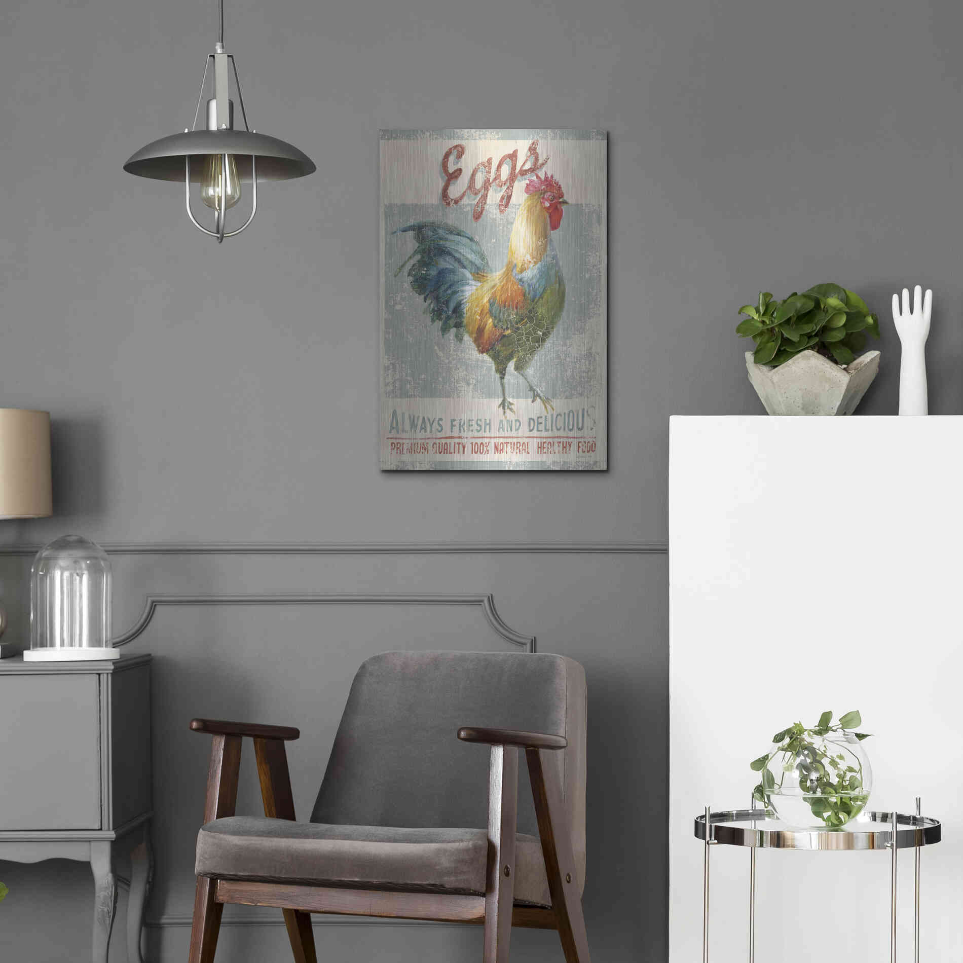 Luxe Metal Art 'Farm Nostalgia VI' by Danhui Nai, Metal Wall Art,16x24