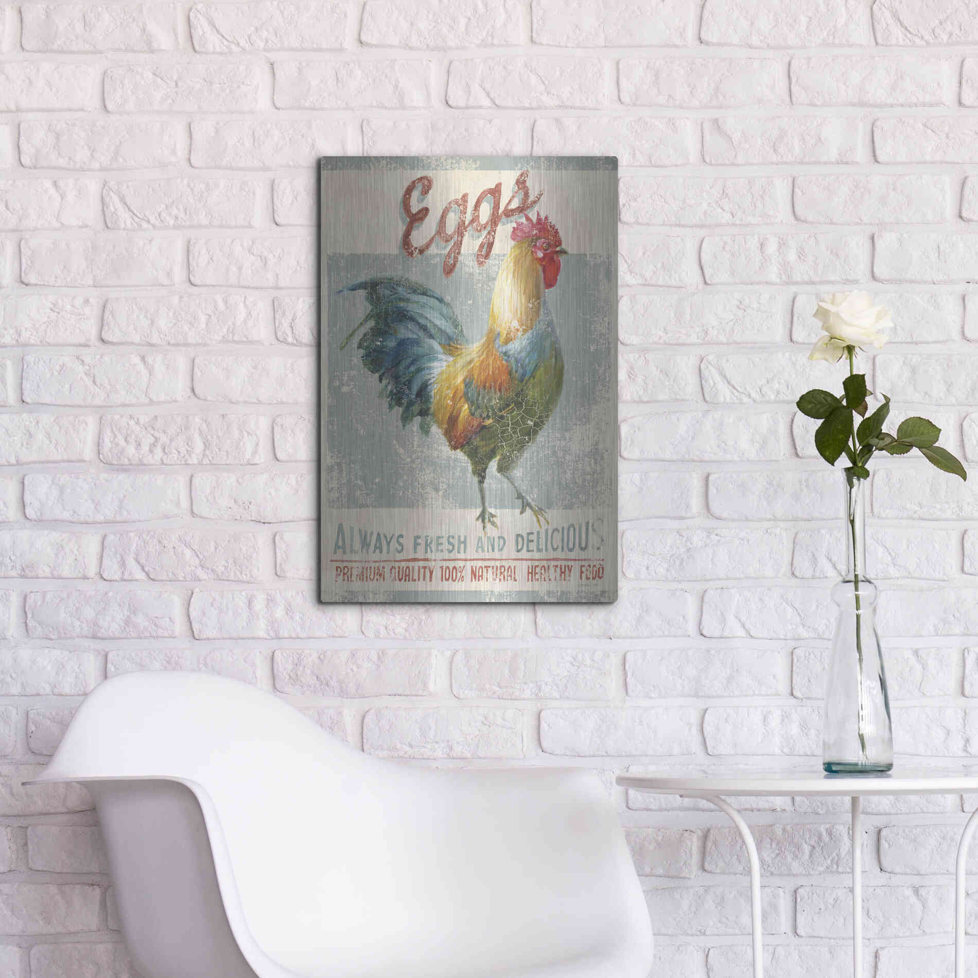 Luxe Metal Art 'Farm Nostalgia VI' by Danhui Nai, Metal Wall Art,16x24