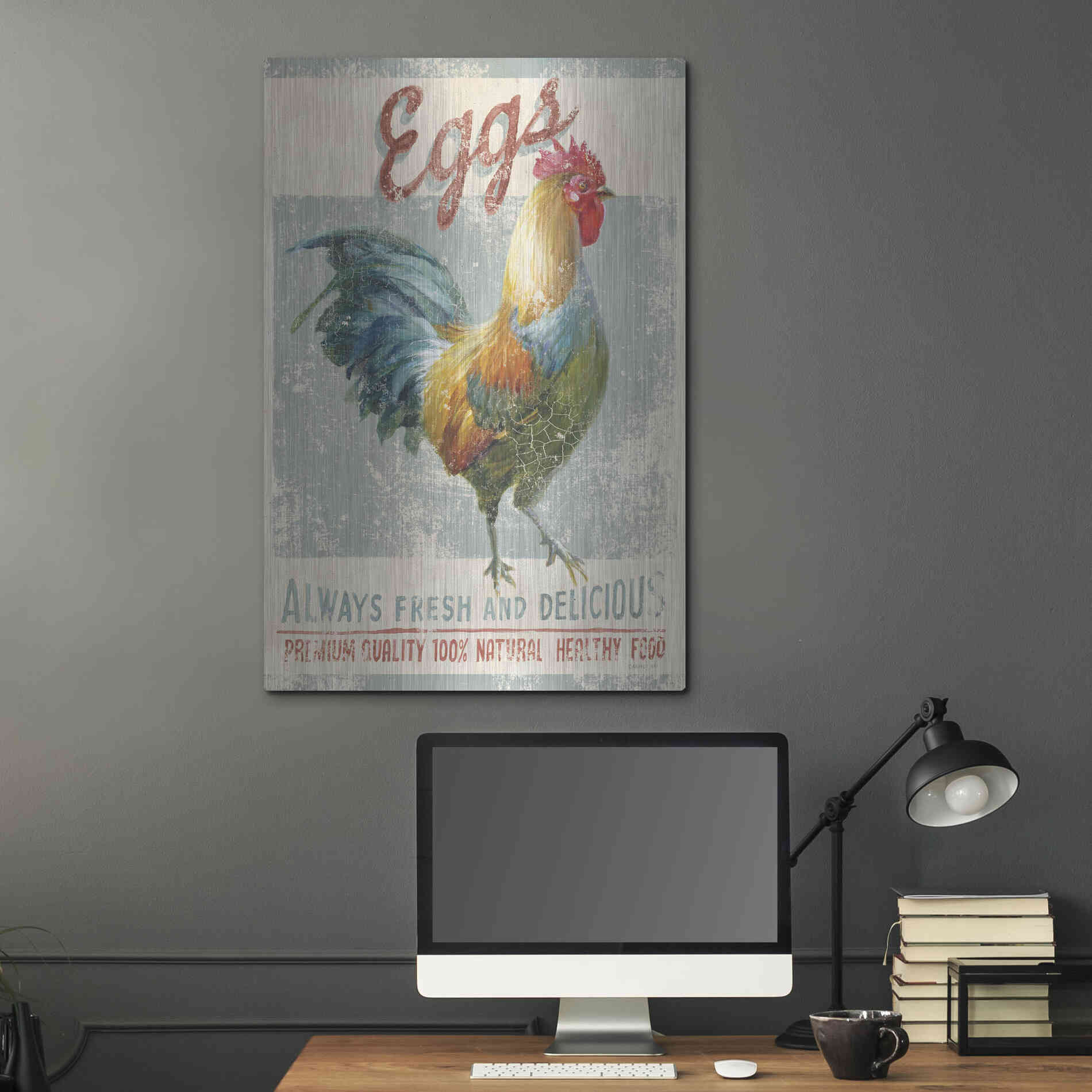 Luxe Metal Art 'Farm Nostalgia VI' by Danhui Nai, Metal Wall Art,24x36