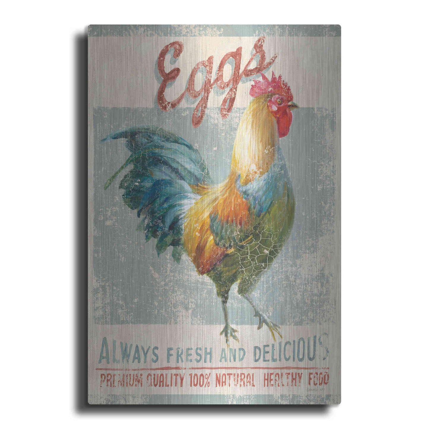 Luxe Metal Art 'Farm Nostalgia VI' by Danhui Nai, Metal Wall Art