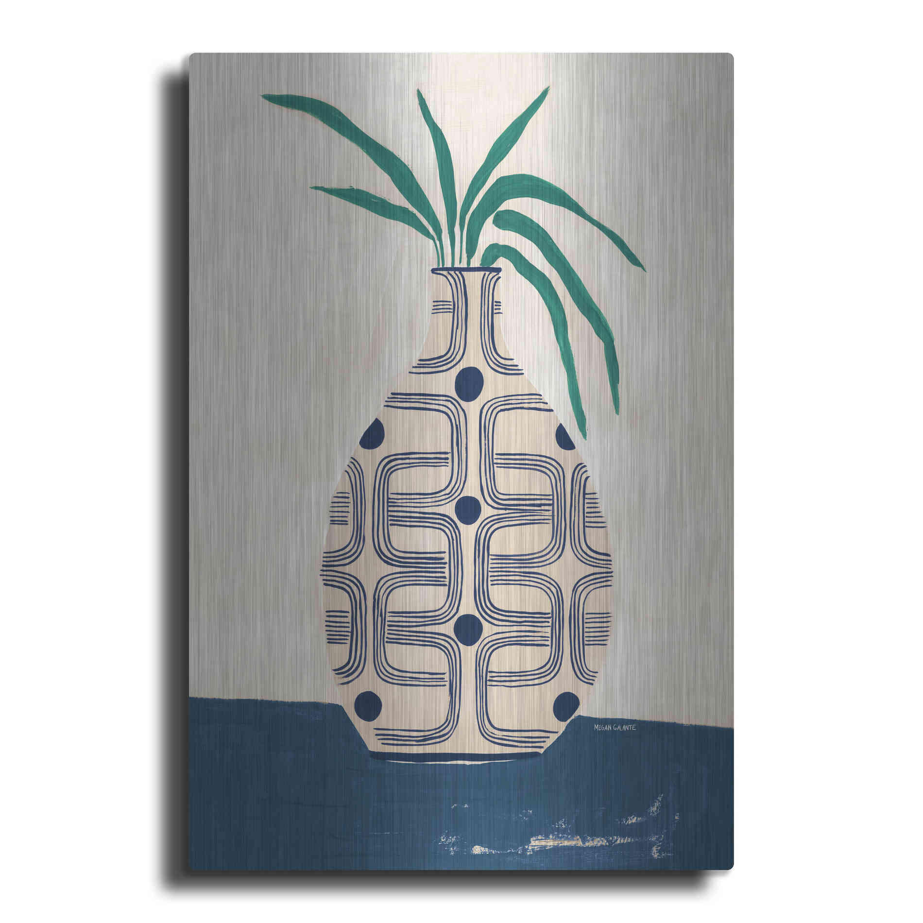 Luxe Metal Art 'Beverly Vase' by Megan Galante, Metal Wall Art