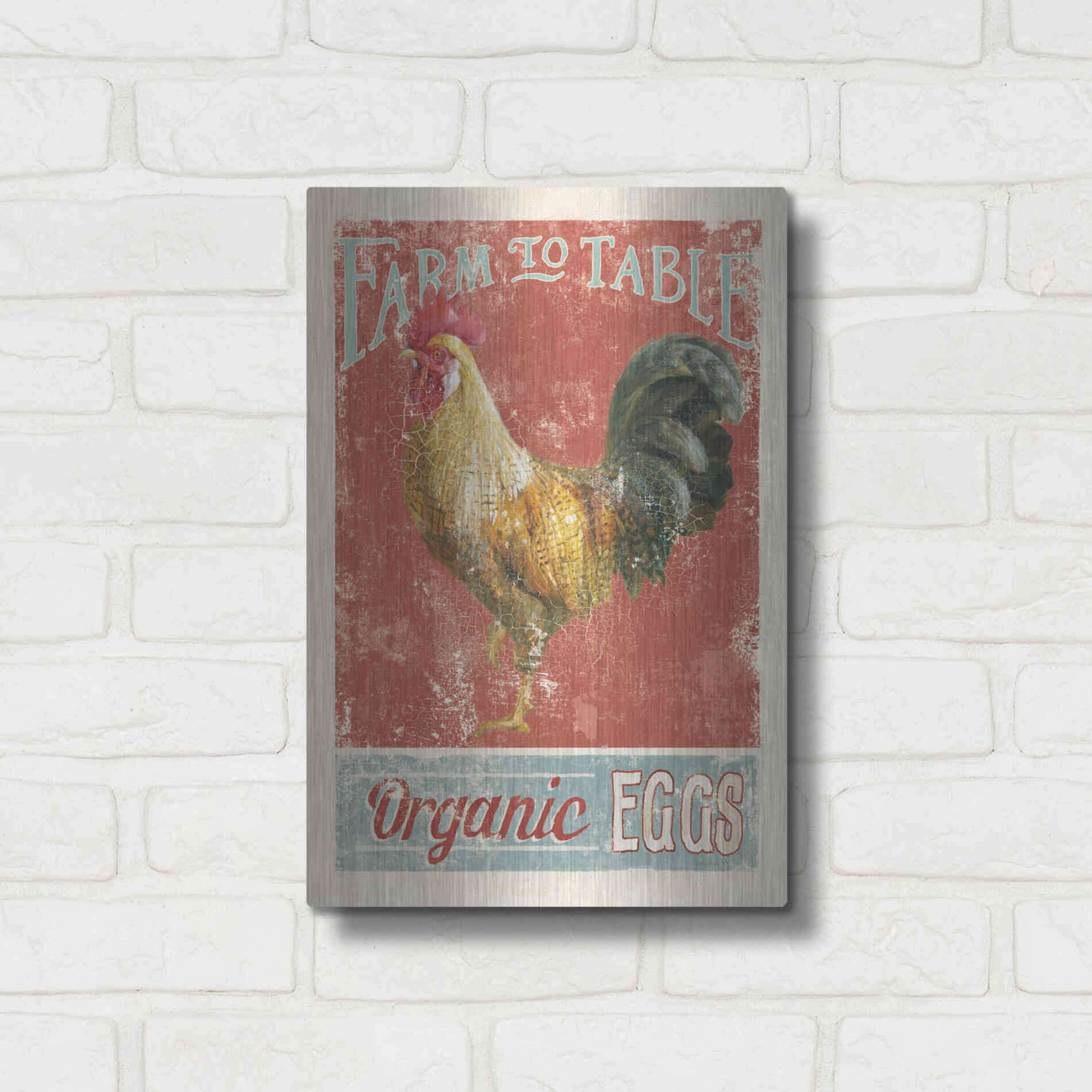 Luxe Metal Art 'Farm Nostalgia V' by Danhui Nai, Metal Wall Art,12x16