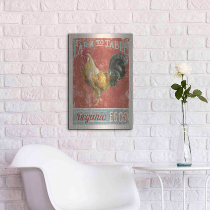 Luxe Metal Art 'Farm Nostalgia V' by Danhui Nai, Metal Wall Art,16x24