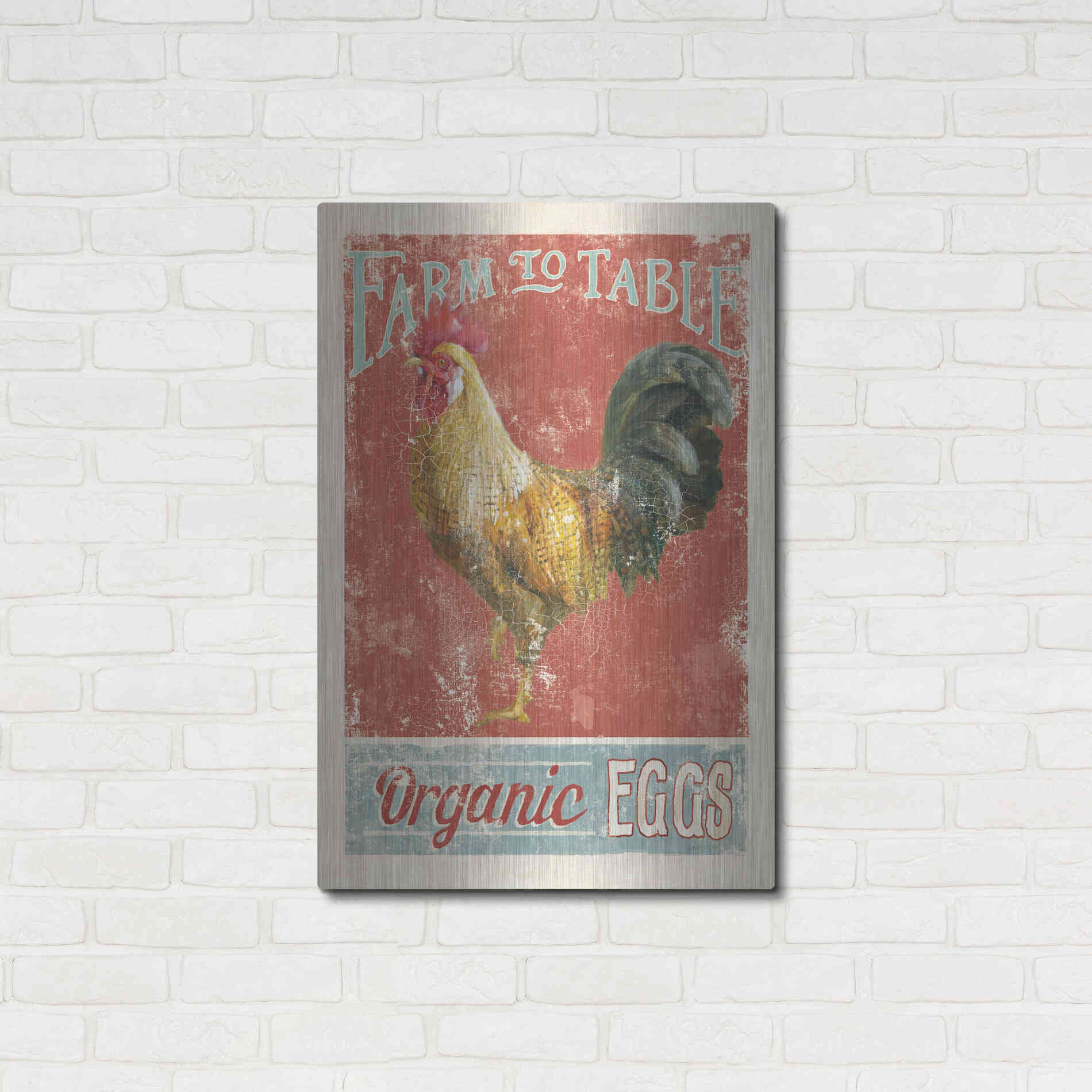 Luxe Metal Art 'Farm Nostalgia V' by Danhui Nai, Metal Wall Art,24x36
