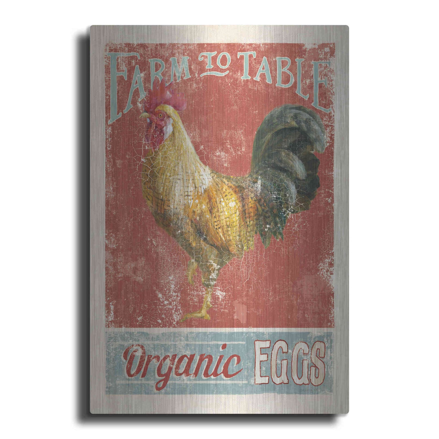 Luxe Metal Art 'Farm Nostalgia V' by Danhui Nai, Metal Wall Art