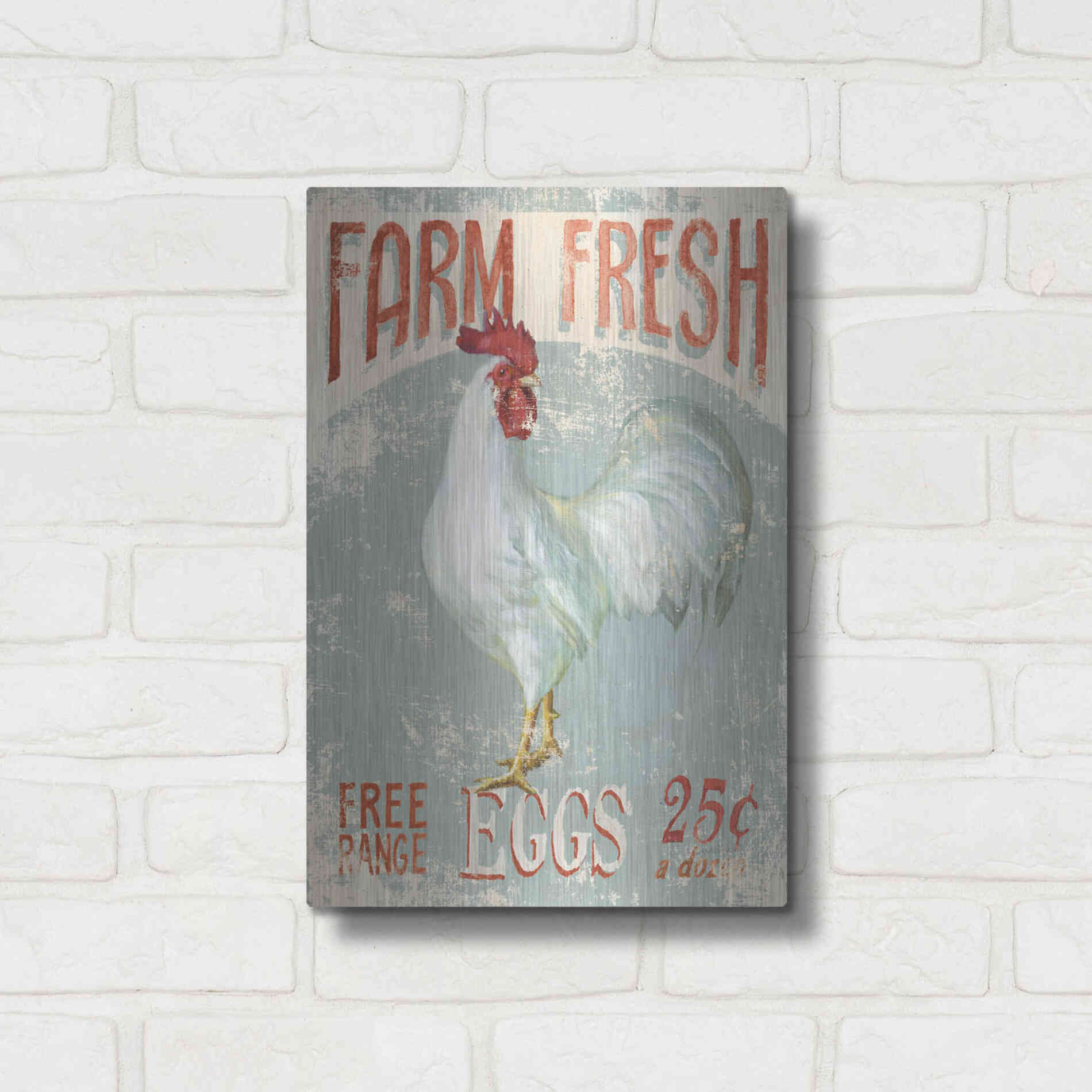 Luxe Metal Art 'Farm Nostalgia III' by Danhui Nai, Metal Wall Art,12x16