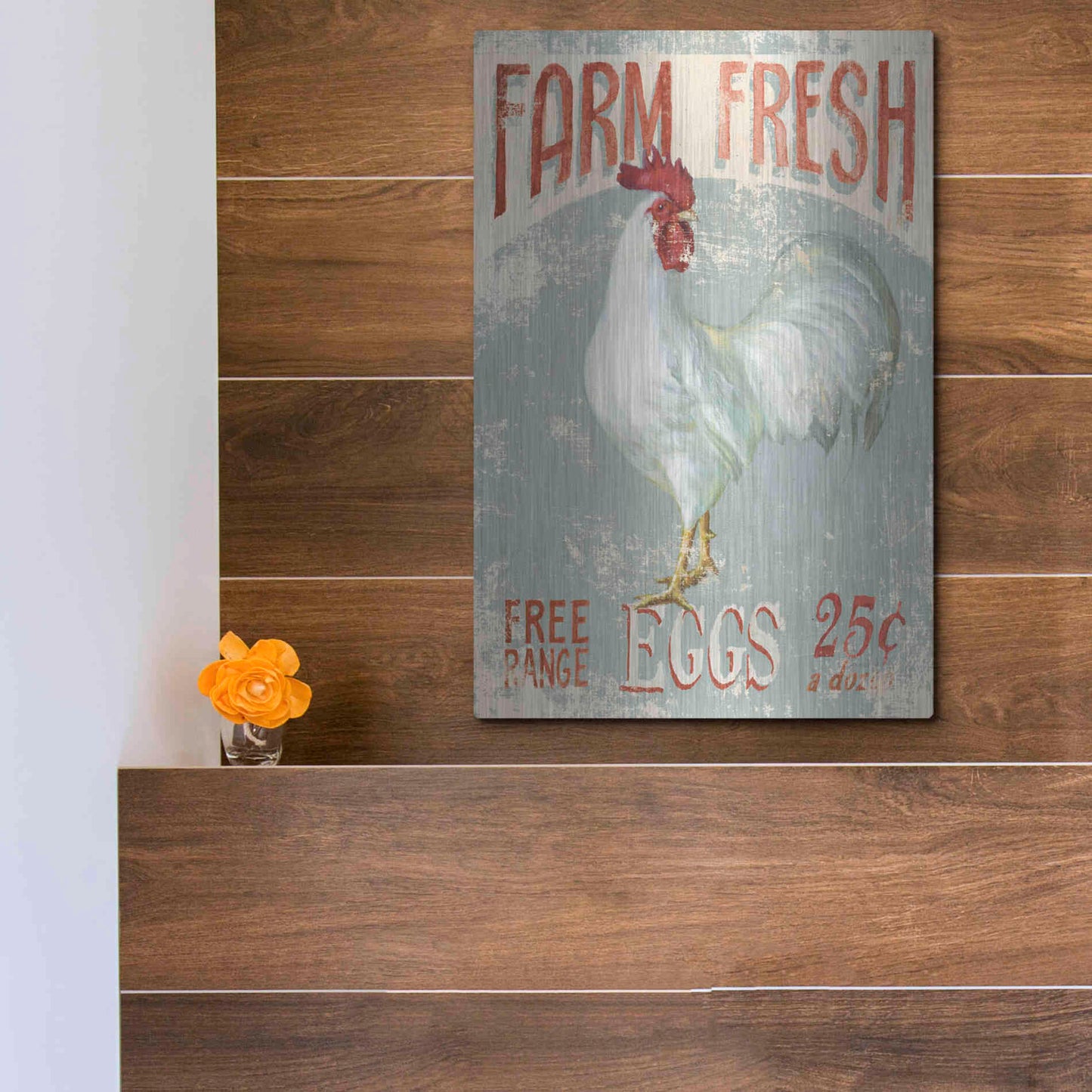 Luxe Metal Art 'Farm Nostalgia III' by Danhui Nai, Metal Wall Art,12x16