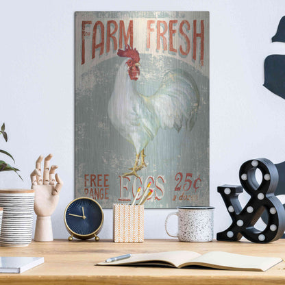 Luxe Metal Art 'Farm Nostalgia III' by Danhui Nai, Metal Wall Art,12x16