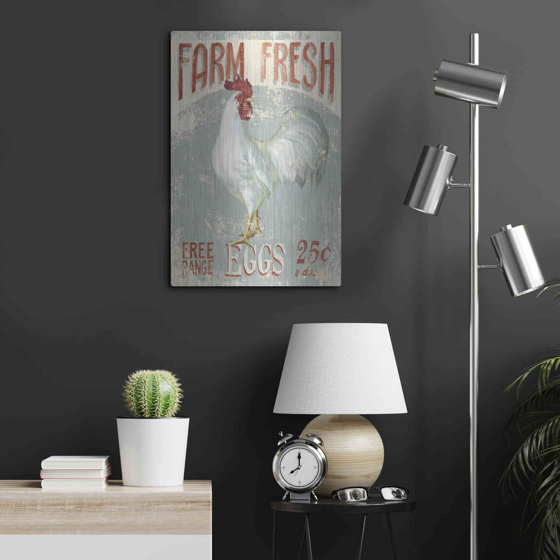 Luxe Metal Art 'Farm Nostalgia III' by Danhui Nai, Metal Wall Art,16x24
