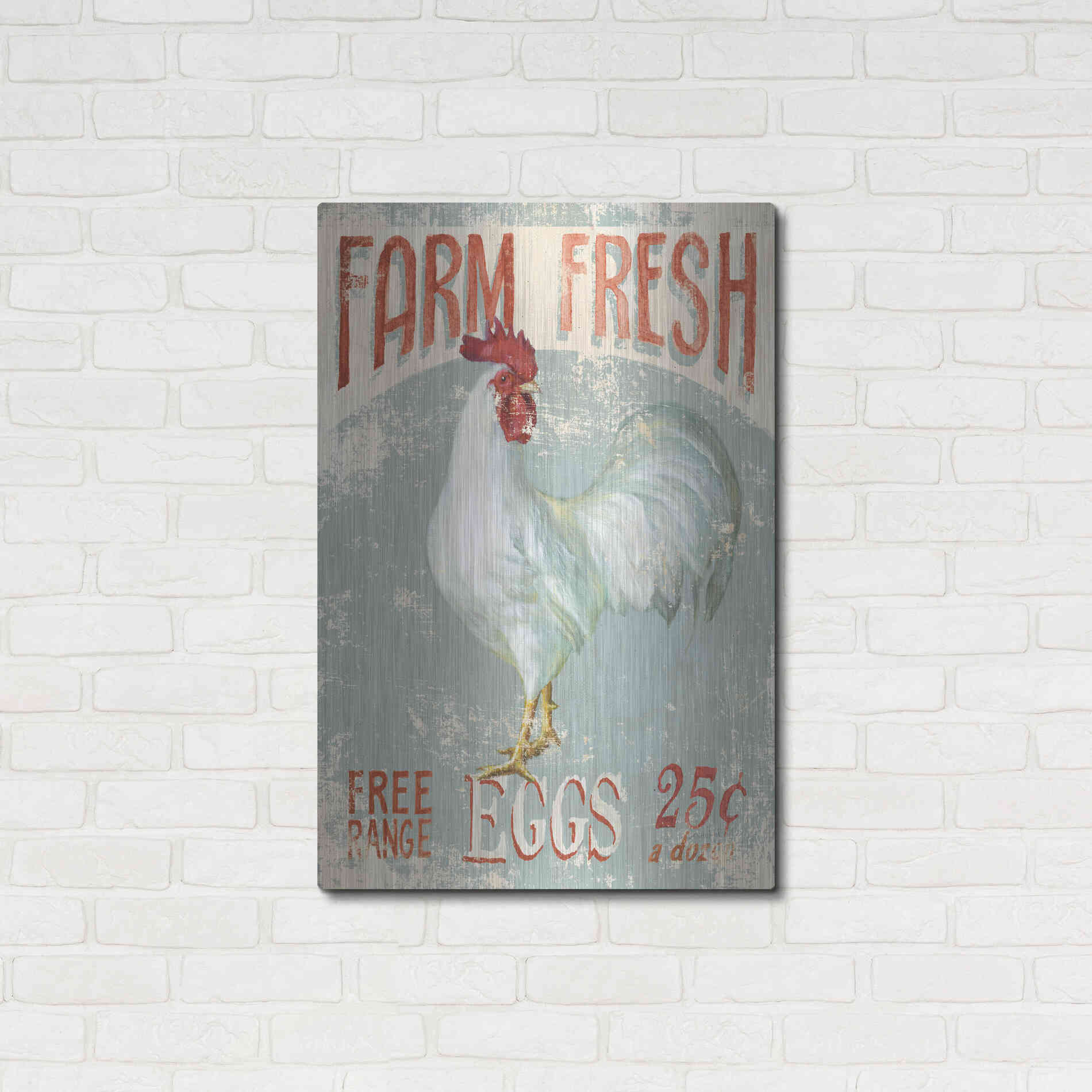 Luxe Metal Art 'Farm Nostalgia III' by Danhui Nai, Metal Wall Art,24x36