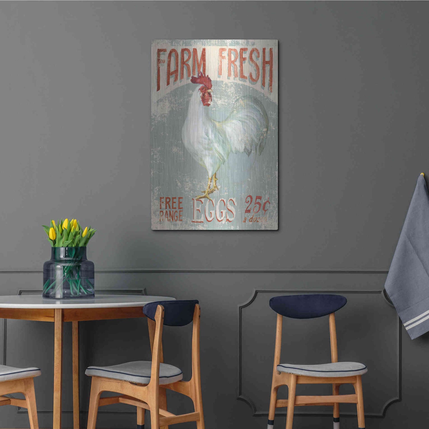 Luxe Metal Art 'Farm Nostalgia III' by Danhui Nai, Metal Wall Art,24x36