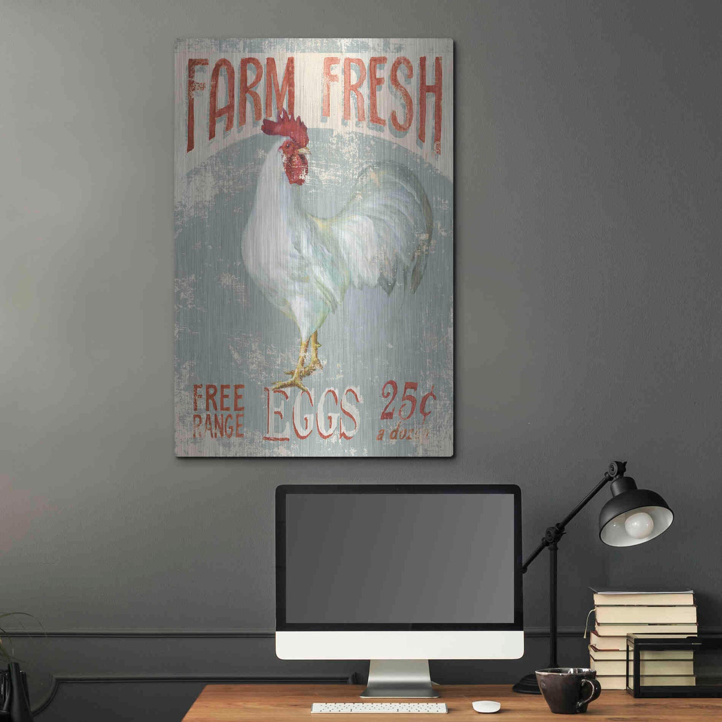 Luxe Metal Art 'Farm Nostalgia III' by Danhui Nai, Metal Wall Art,24x36