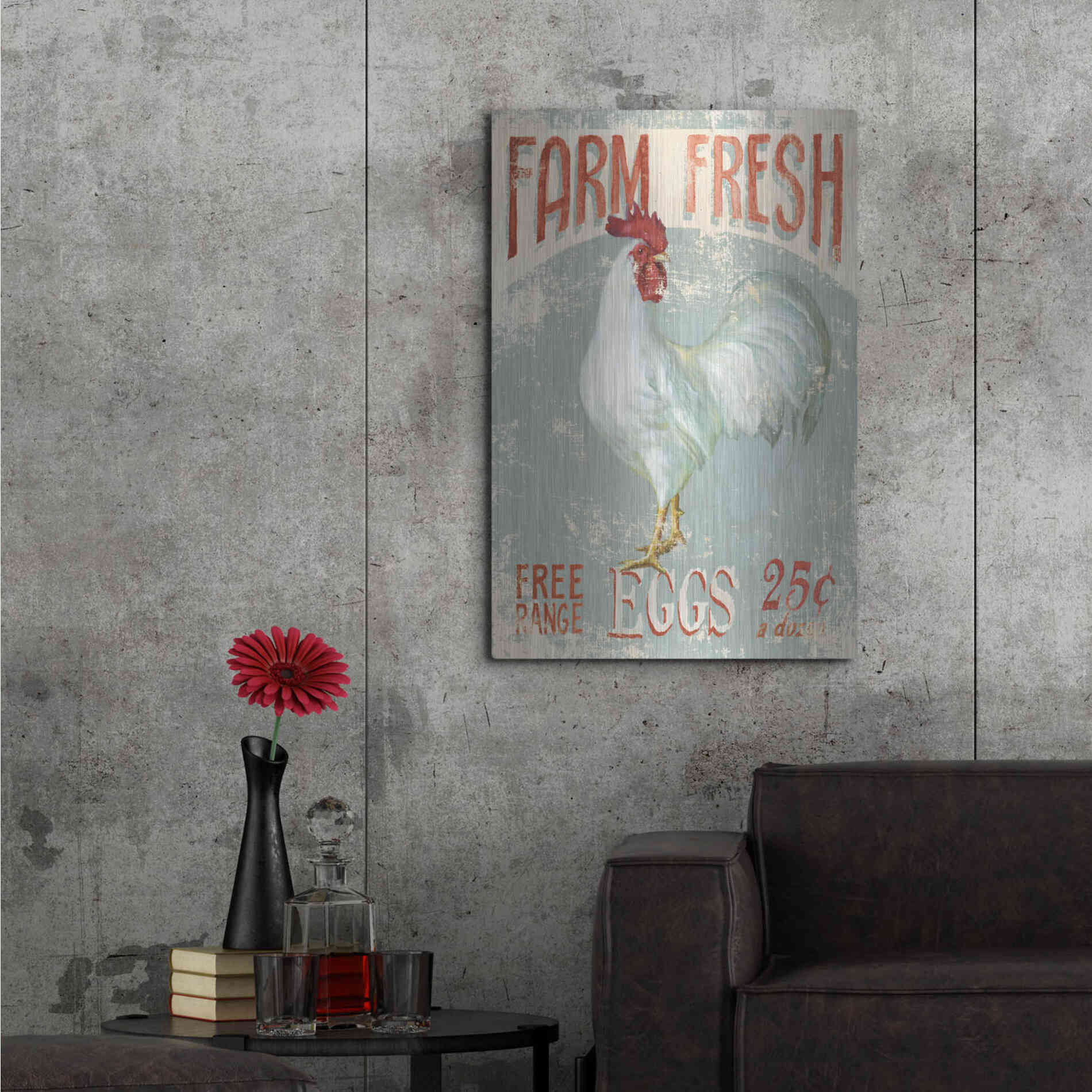 Luxe Metal Art 'Farm Nostalgia III' by Danhui Nai, Metal Wall Art,24x36