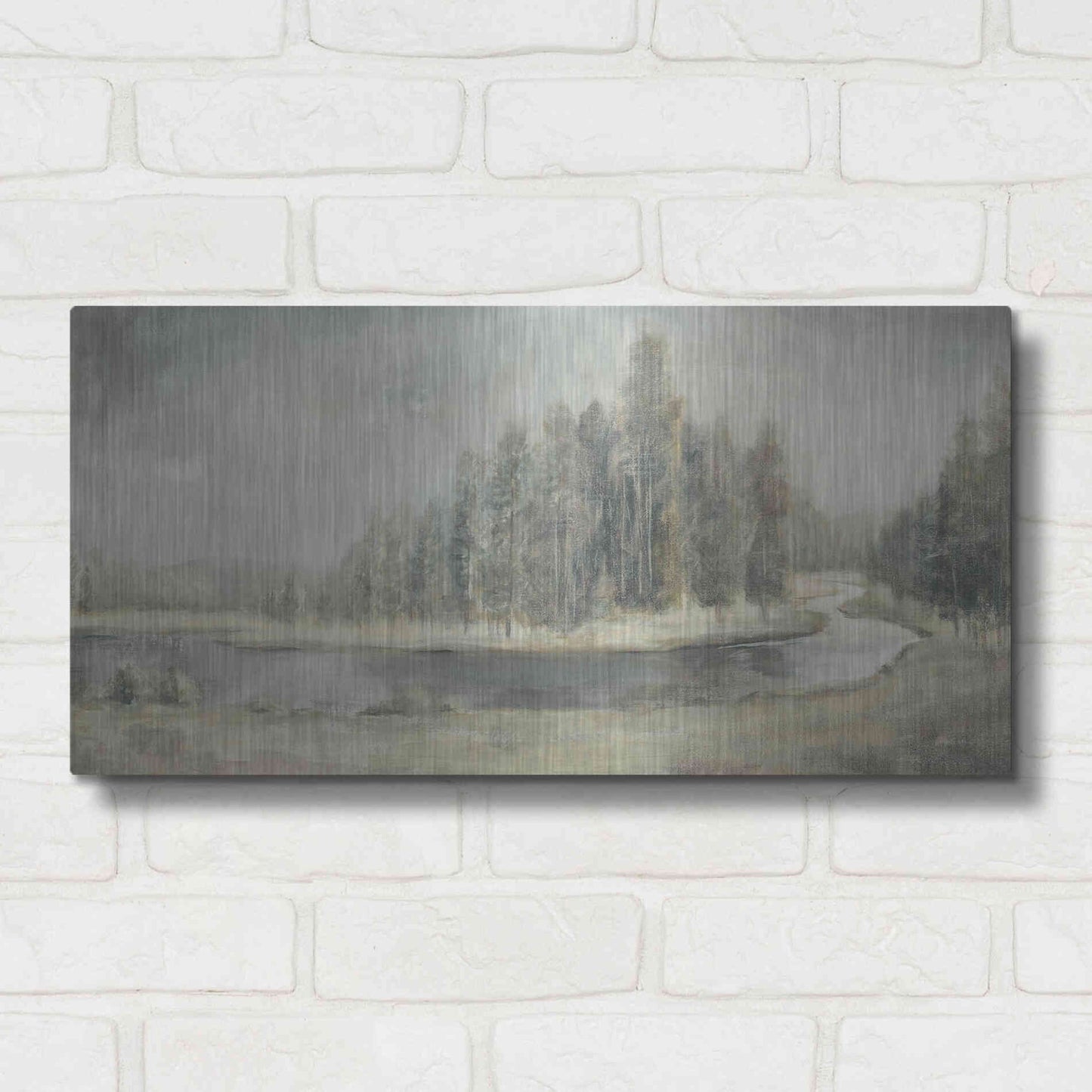 Luxe Metal Art 'Landscape Trio IV' by Danhui Nai, Metal Wall Art,24x12