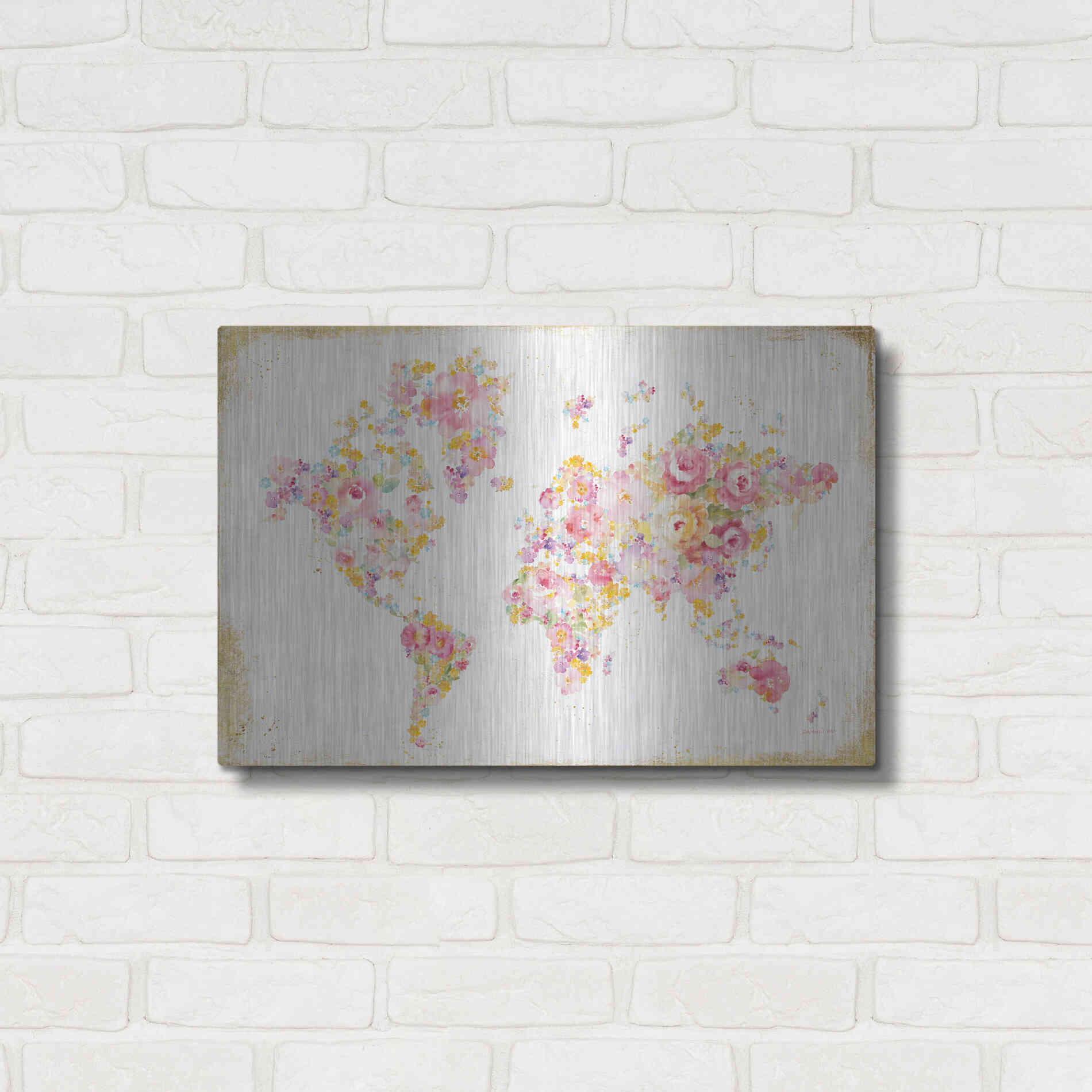 Luxe Metal Art 'Midsummer World' by Danhui Nai, Metal Wall Art,24x16