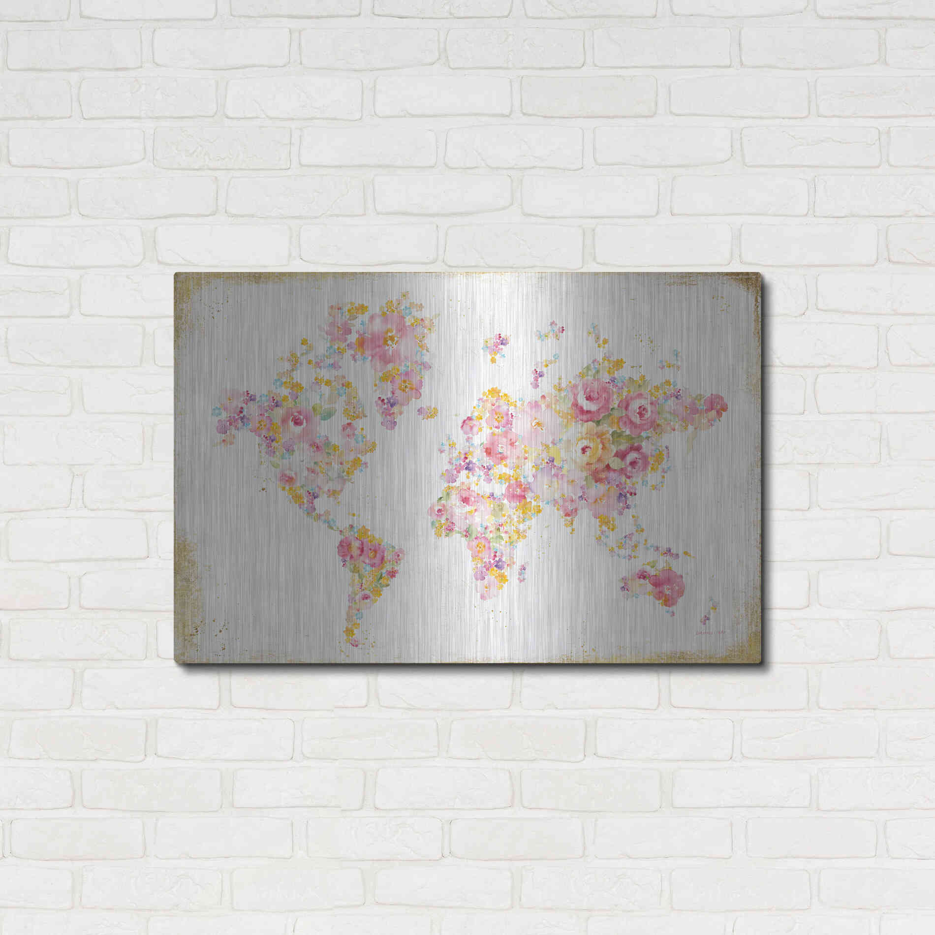 Luxe Metal Art 'Midsummer World' by Danhui Nai, Metal Wall Art,36x24