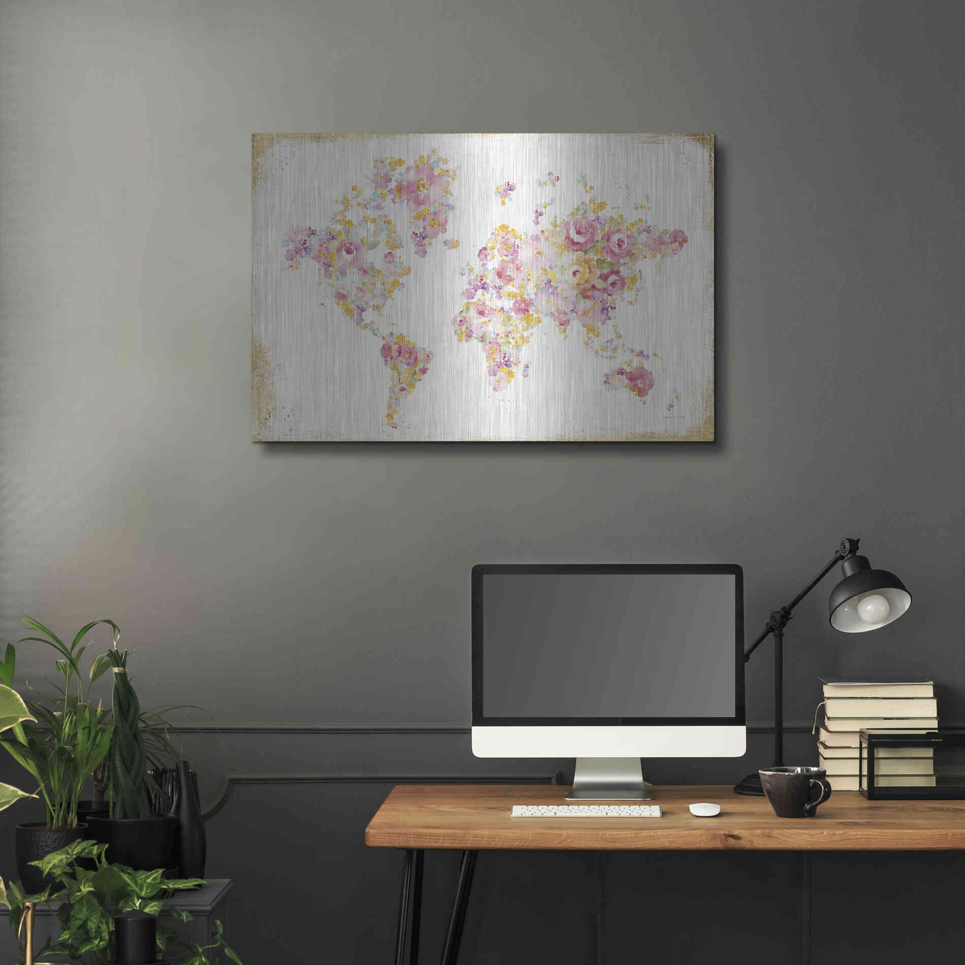 Luxe Metal Art 'Midsummer World' by Danhui Nai, Metal Wall Art,36x24